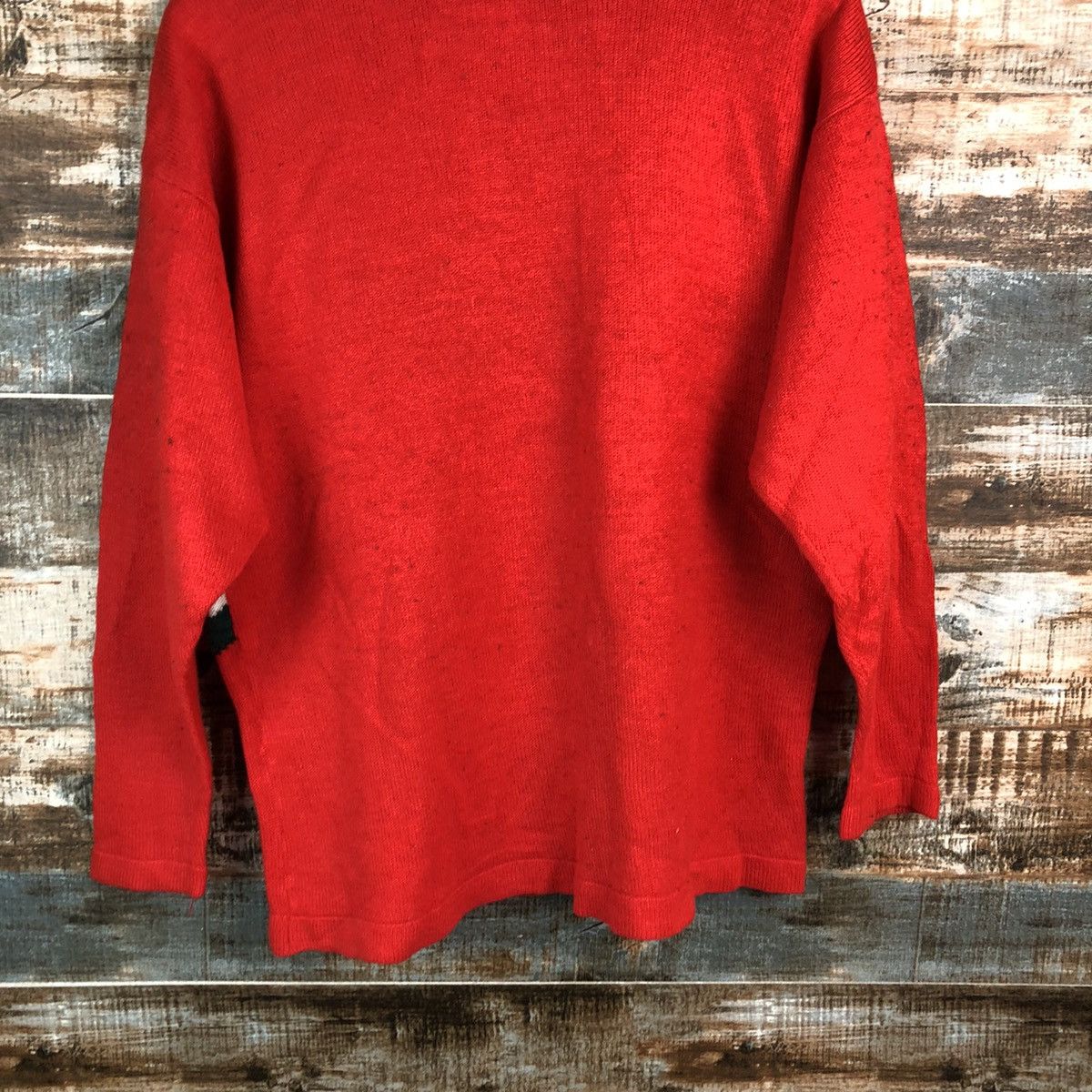 Homespun Knitwear × Japanese Brand Alpaca peru Red vintage Knitwear #A2189 Size M / US 6-8 / IT 42-44 - 13 Thumbnail