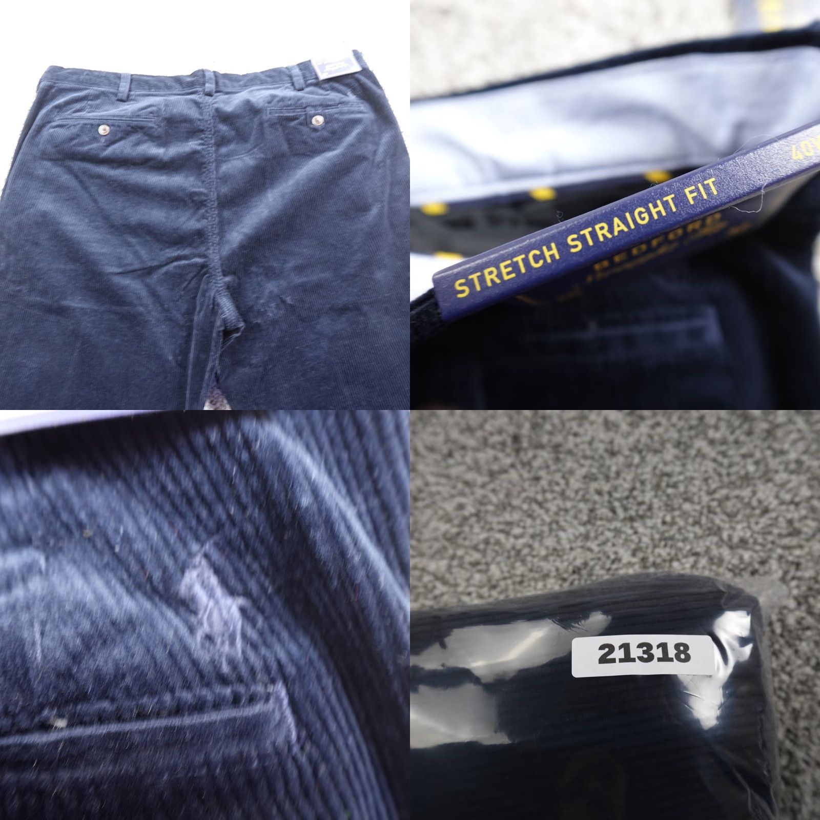 Polo Ralph Lauren Polo Ralph Lauren Pants Mens 40X32 Blue Corduroy Chino Bedford Straight Stretch Preppy Logo Pony Size US L / EU 52-54 / 3 - 9 Thumbnail