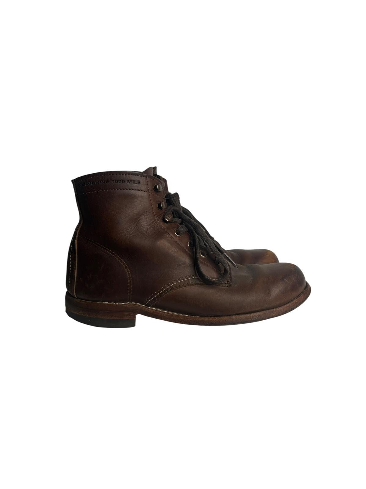 Wolverine Wolverine 1000 Mile Boots Brown Leather Made in USA Men’s 7D Size US 7 / EU 40 - 2 Thumbnail