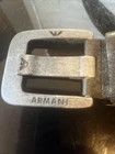 Armani Armani Western Brown Belt With Chrome Buckle Size 42 - 2 Thumbnail