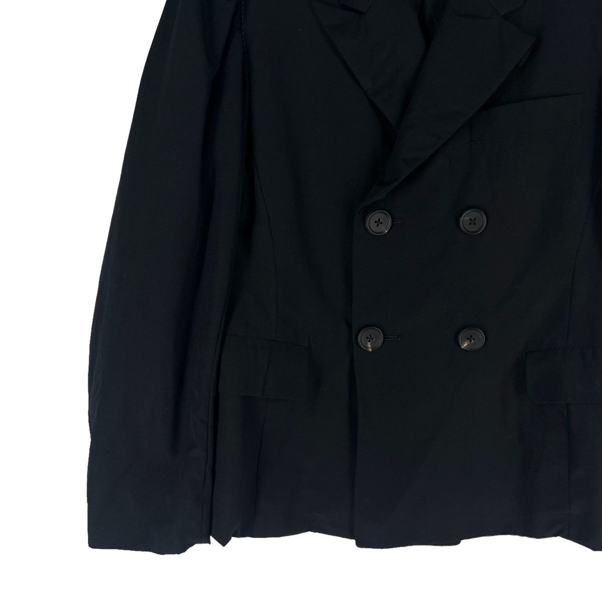 Yohji Yamamoto 🔥RUNWAY DOUBLE BREAST CASUAL COATS YOHJI YAMAMOTO POUR HOMME Size US L / EU 52-54 / 3 - 3 Thumbnail