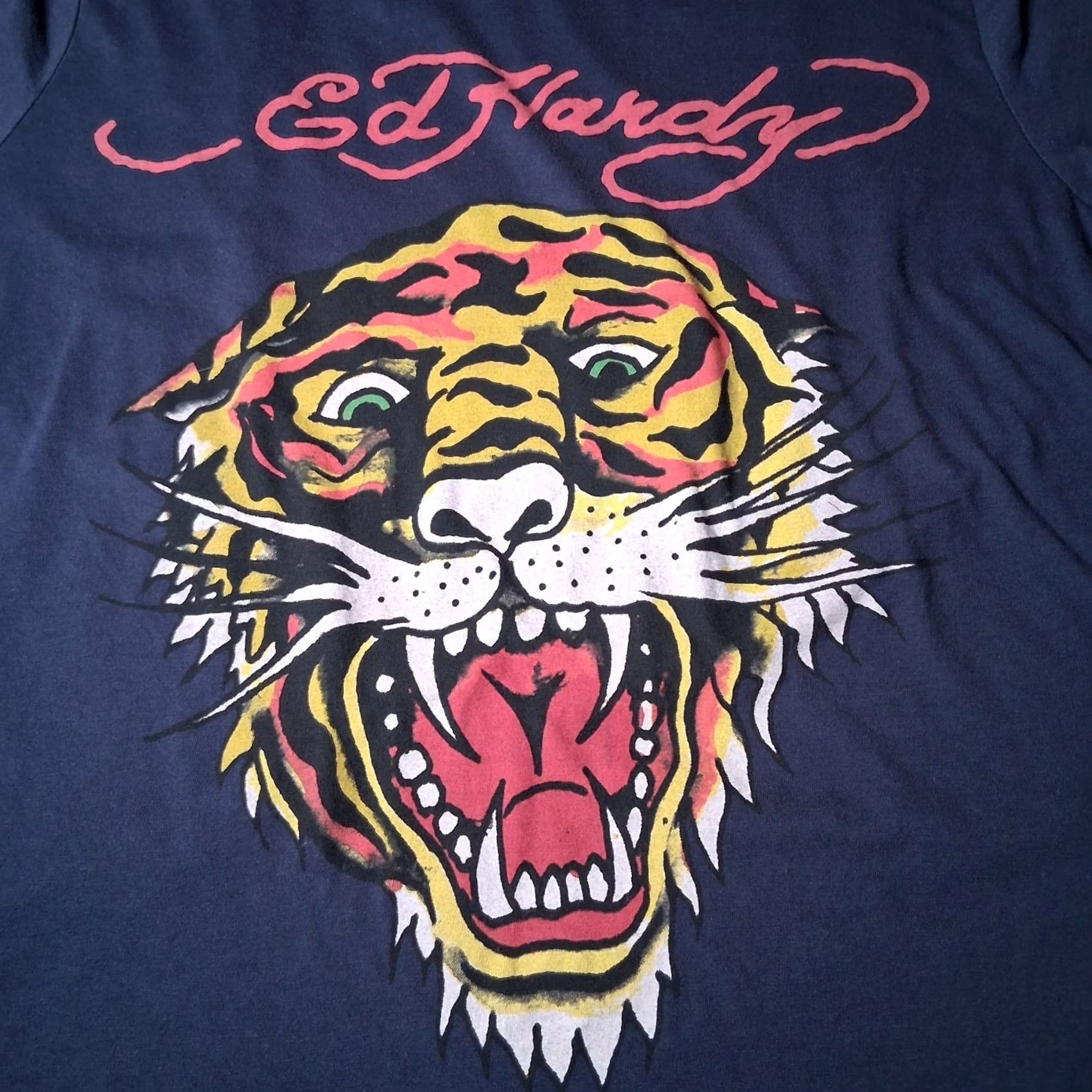 Ed Hardy Ed Hardy T Shirt Men Tiger Face Graphic Y2K Retro Short Sleeve Navy Blue S Size US S / EU 44-46 / 1 - 2 Thumbnail