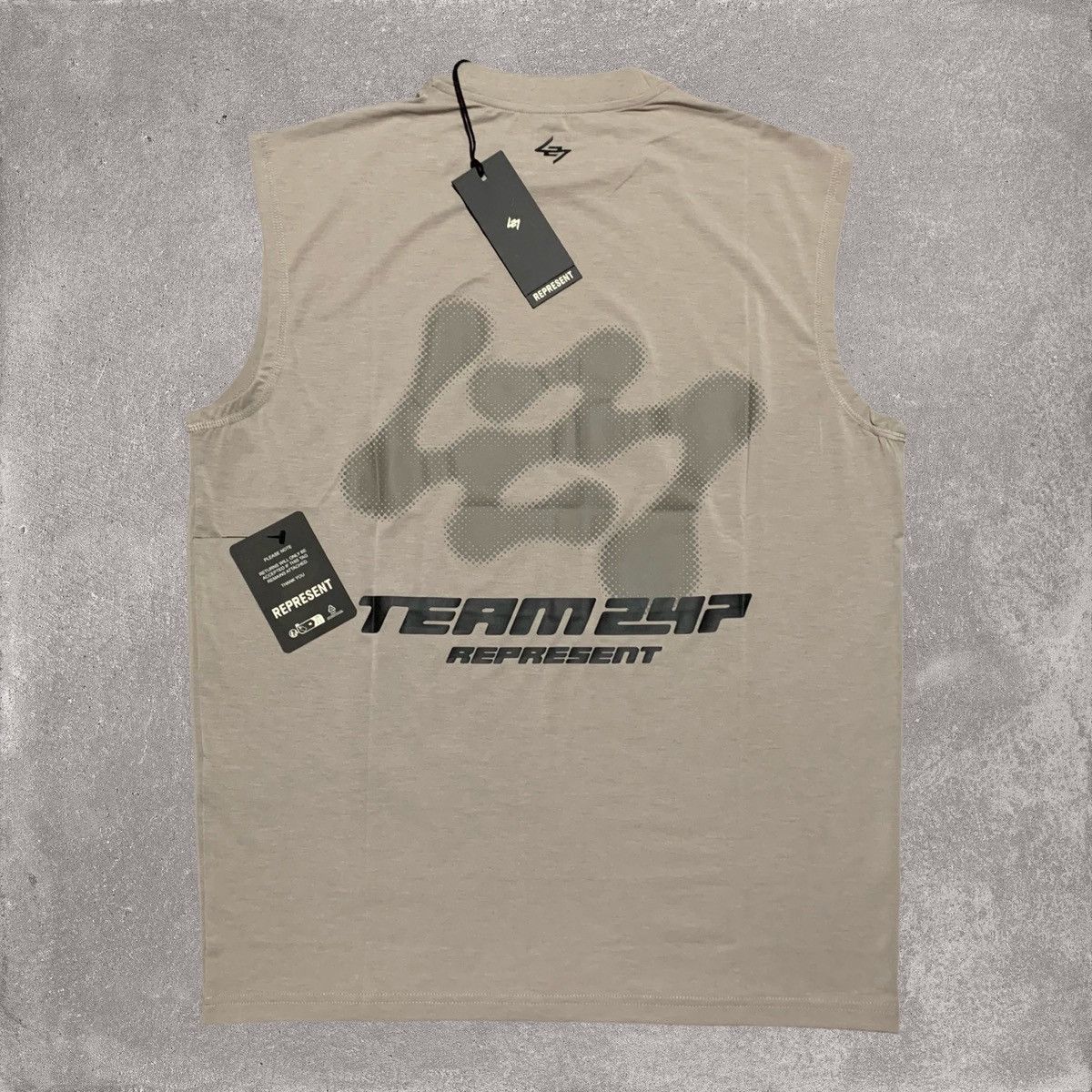 Represent XS 247 Tank Top Moonrock Oversized