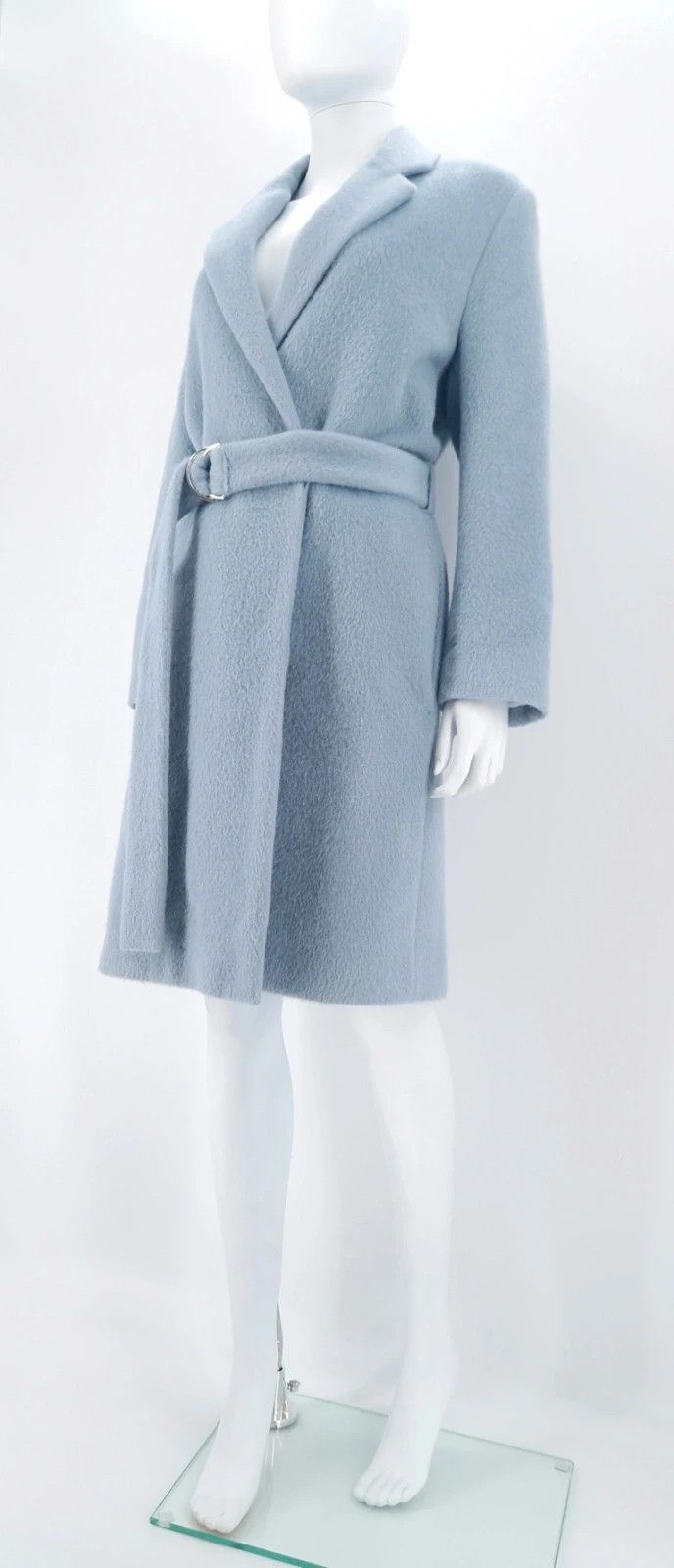 Acne Studios Acne Studios Elga Hairy Coat in Baby Blue Alpaca Size XS / US 0-2 / IT 36-38 - 4 Thumbnail