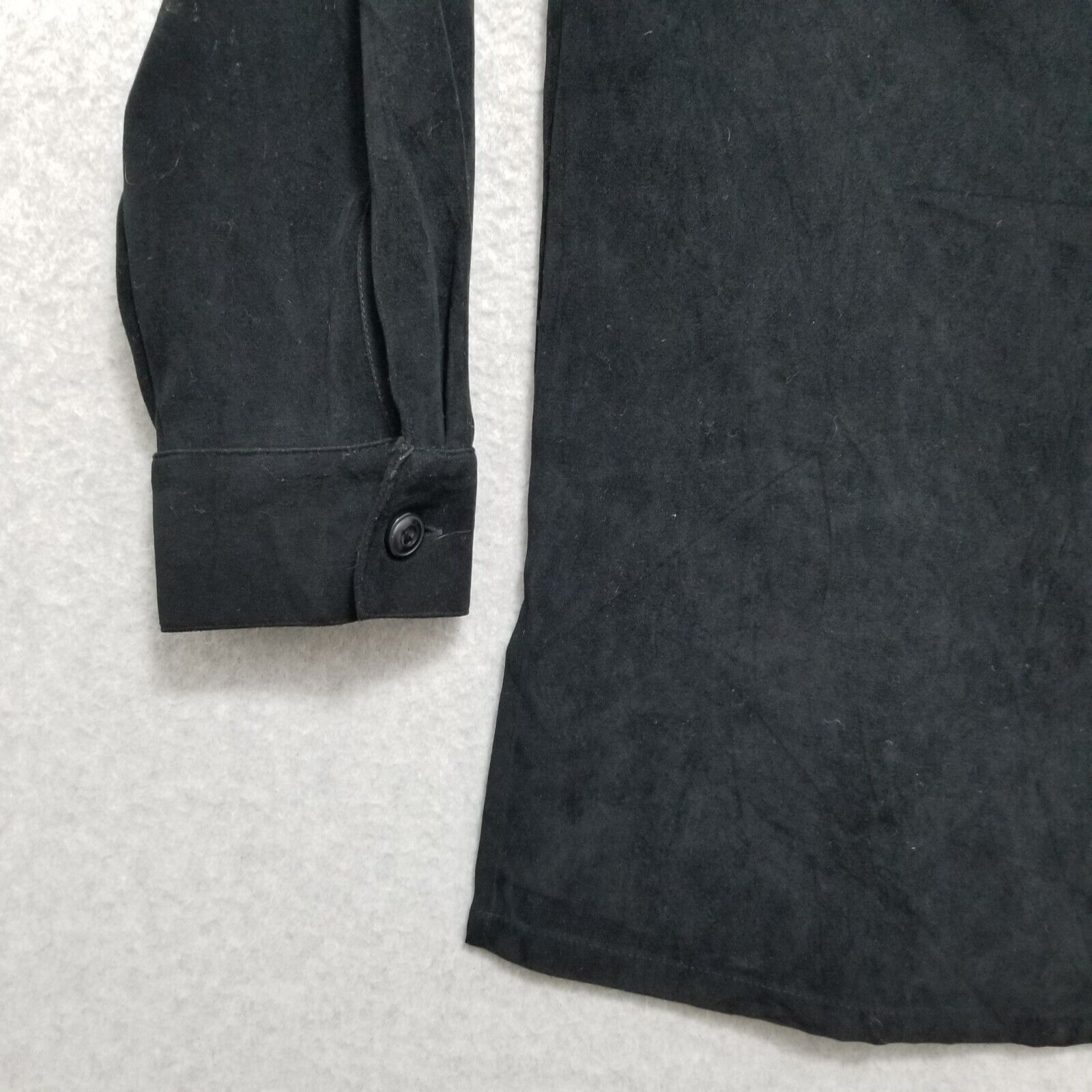 Other Sag Harbor Shirt 18W Black Button Up Pocket Long Sleeve Size XXL / US 16-18 / IT 52-54 - 2 Thumbnail
