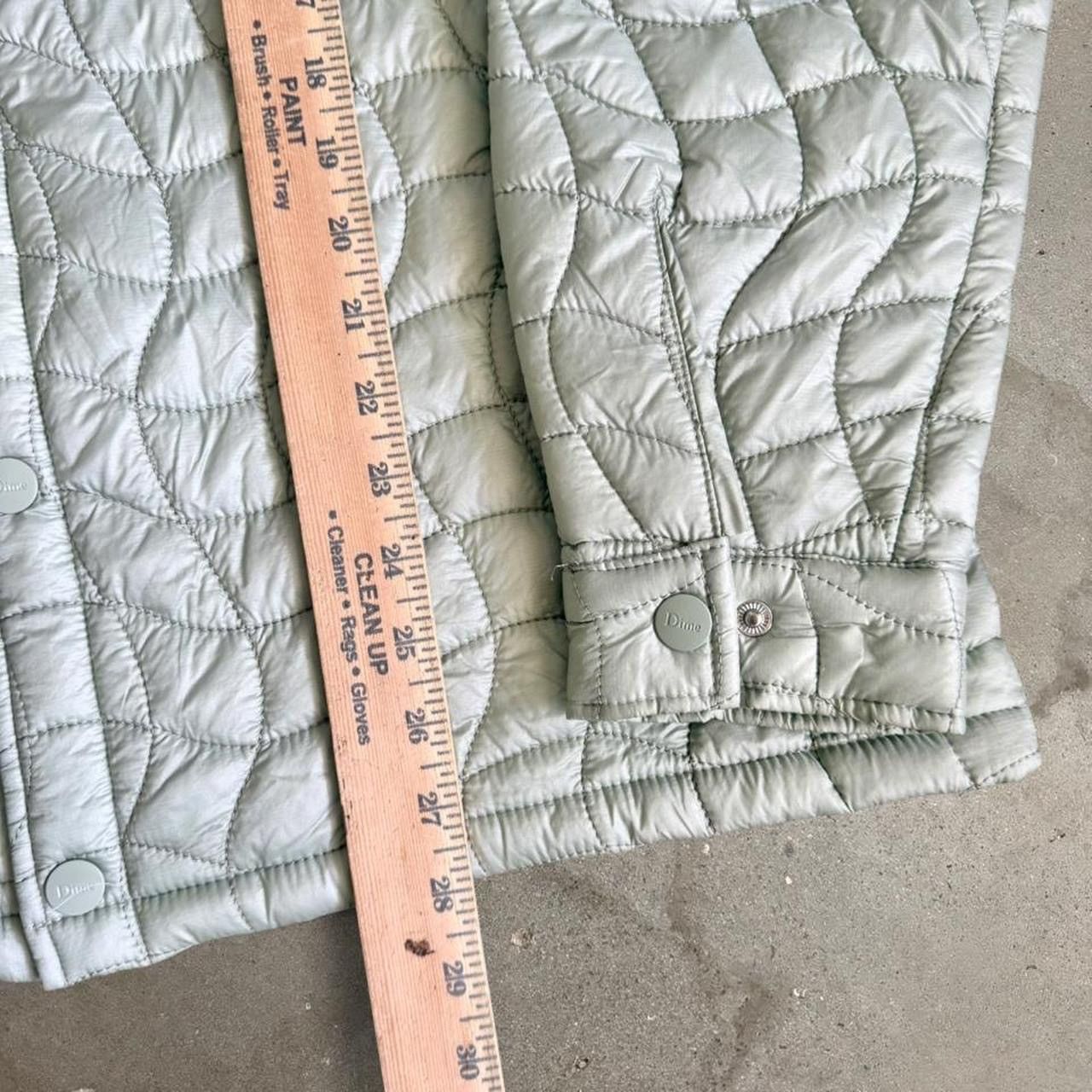 Dime Dime Green Wave Quilted Streetwear Button Snap Jacket Size US L / EU 52-54 / 3 - 5 Thumbnail