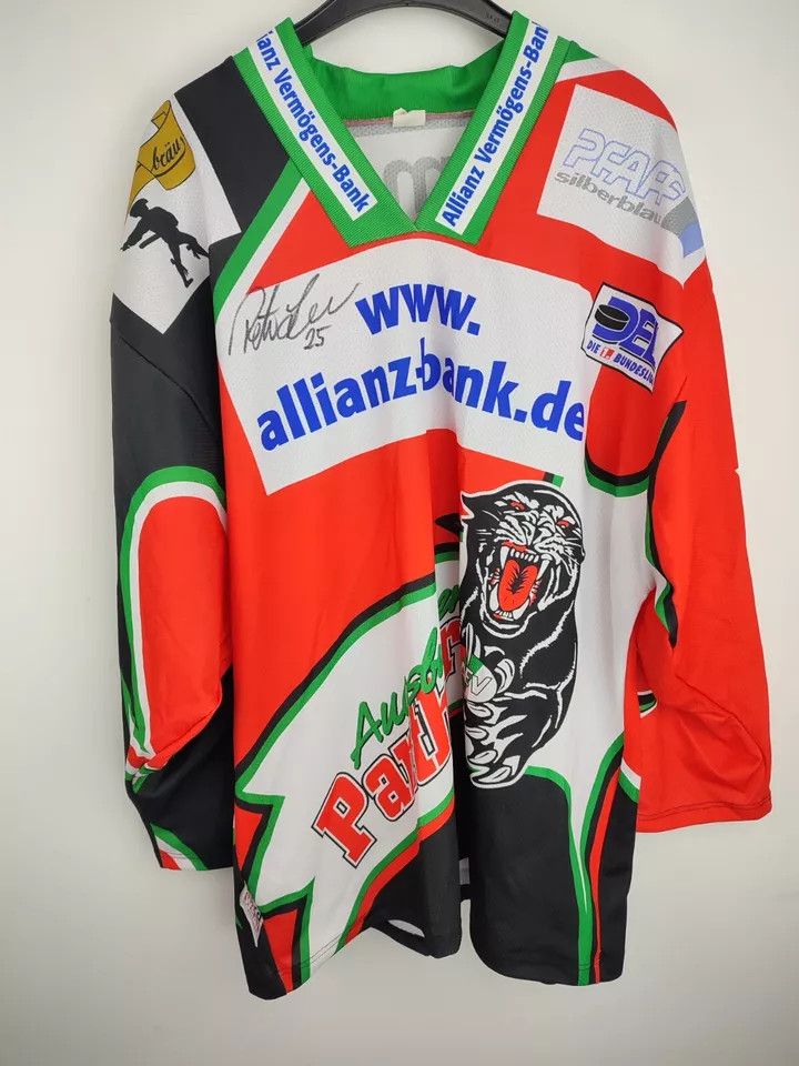 Vintage Vintage 1999 Augsburger Panther Game Worn Jersey Team Signed Size US XL / EU 56 / 4 - 8 Thumbnail