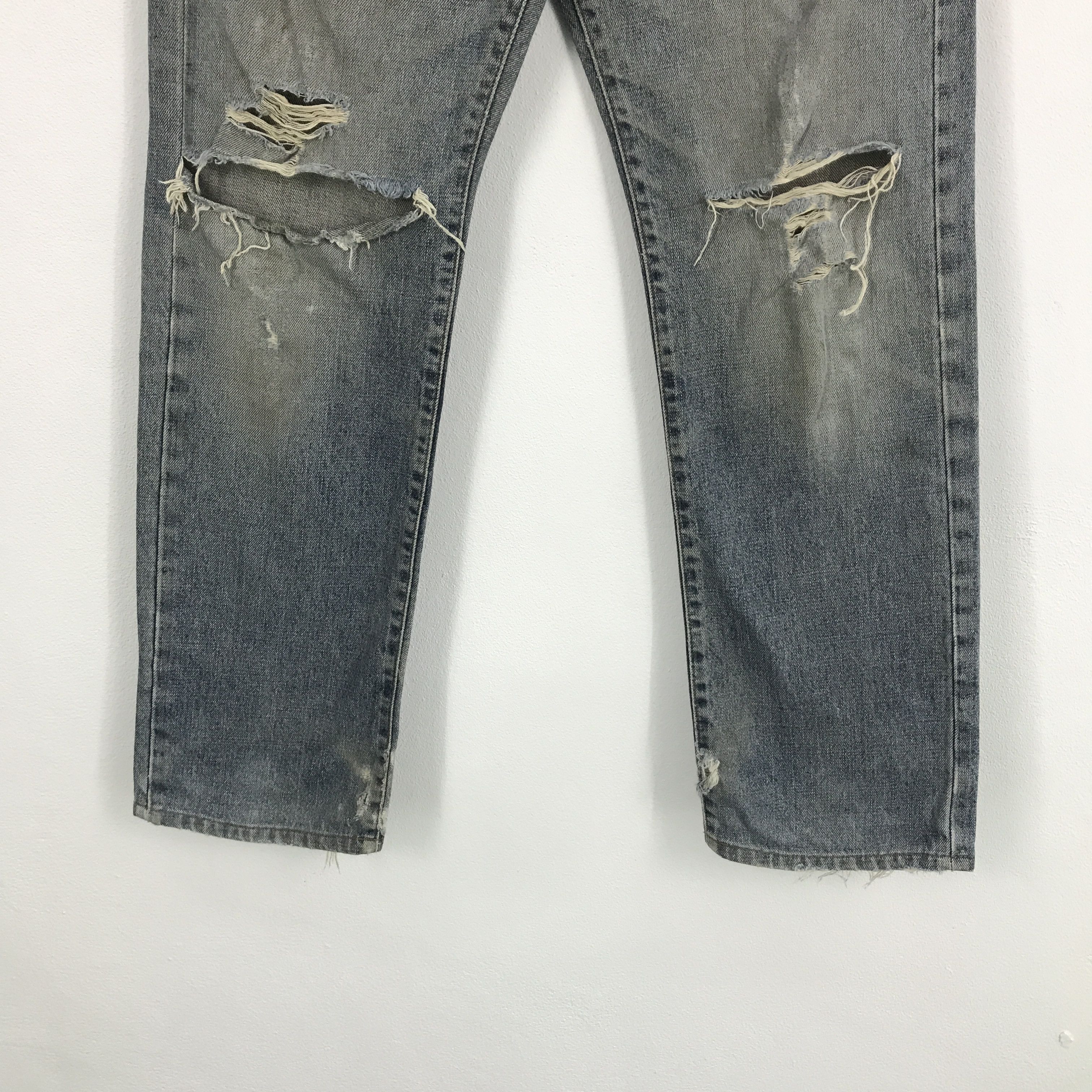 Japanese Brand bobson Brand Ripped Distressed Faded jean pants Size US 31 - 4 Thumbnail