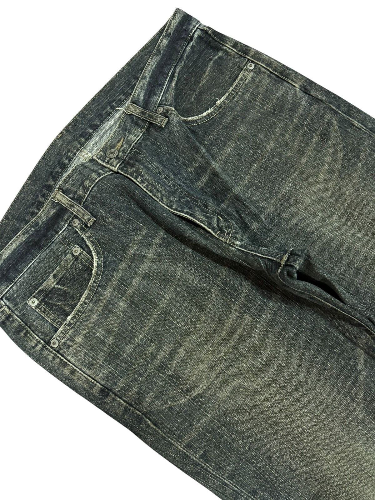 Japanese Brand × Kaihara Denim × Vintage Vintage Uniqlo Faded Flared Jeans Size US 36 / EU 52 - 3 Thumbnail