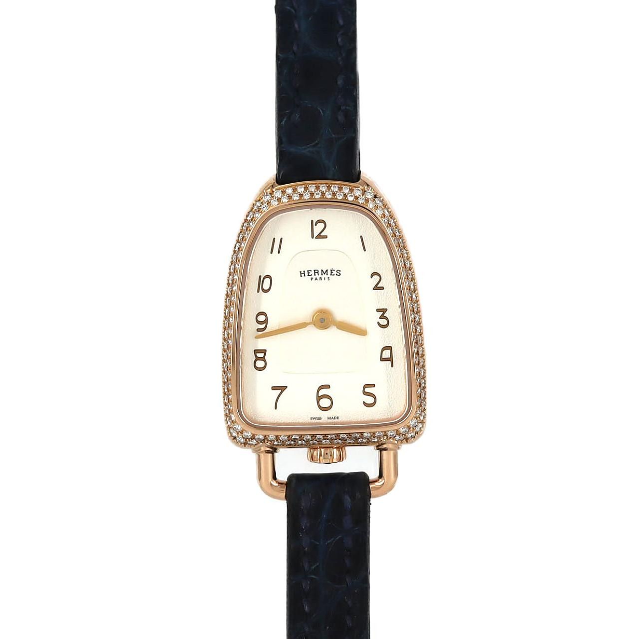 Hermes Hermes Hermes Galop d Hermes Pink Gold Rose Gold Quartz Precious Metal Quartz GA1.171 DUTY FREE for USA Size ONE SIZE - 1 Thumbnail