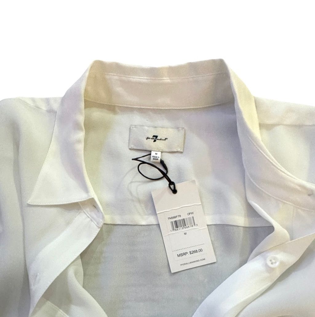 7 For All Mankind 7 For All Mankind Silk Button Down Shirt M Size M / US 6-8 / IT 42-44 - 10 Thumbnail