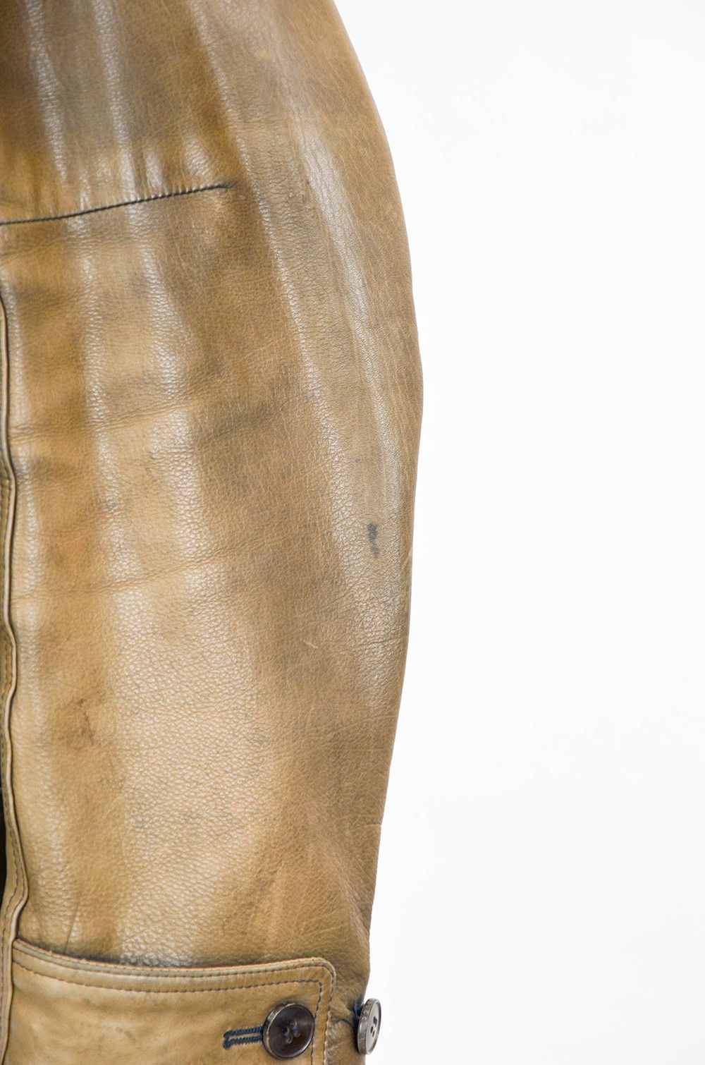 Gucci Gucci Vintage Distressed Leather Field Jacket – Size 50 Size US M / EU 48-50 / 2 - 5 Thumbnail