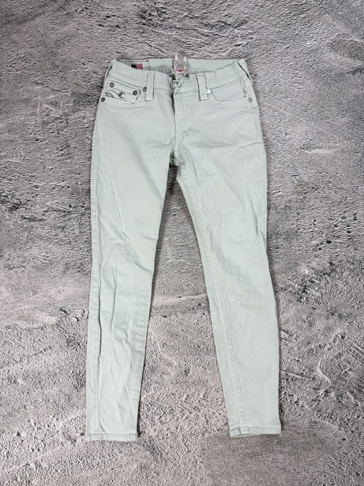 True Religion True Religion jeans mint turquoise vintage denim pants Size 28" / US 6 / IT 42 - 6 Thumbnail