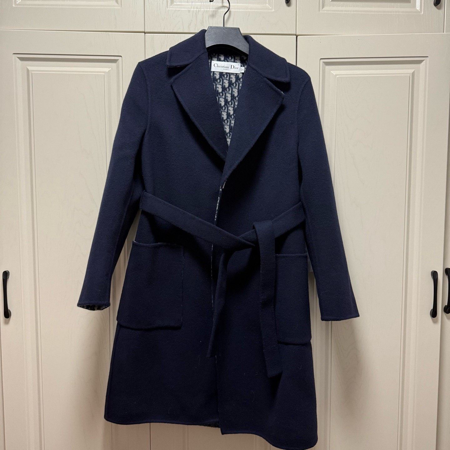 Dior Dior Reversible Wool Coat with Belt Size S / US 4 / IT 40 - 1 Thumbnail