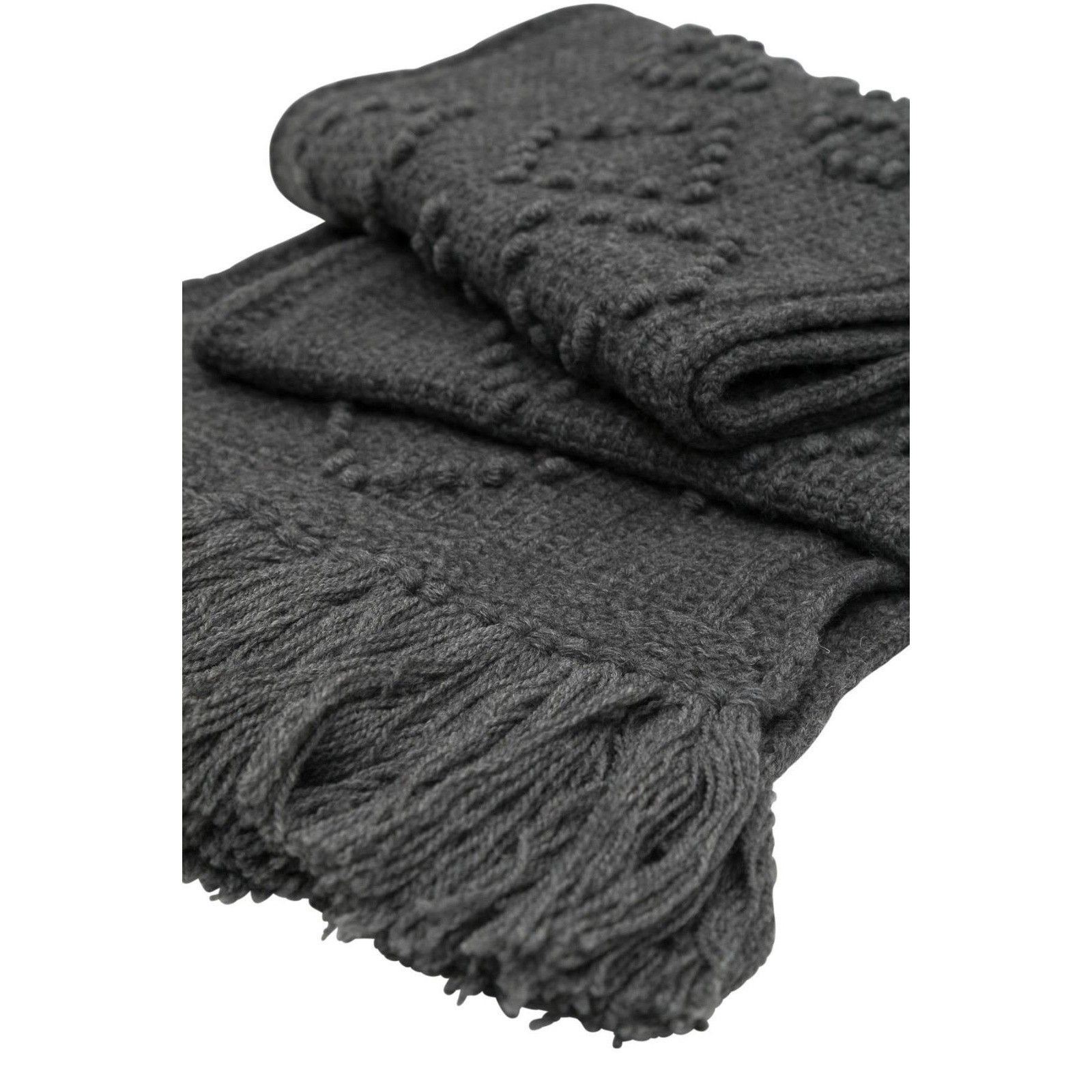 Saint Laurent Paris Saint Laurent Paris St Maille Daran Knit Scarf Grey Size ONE SIZE - 2 Thumbnail