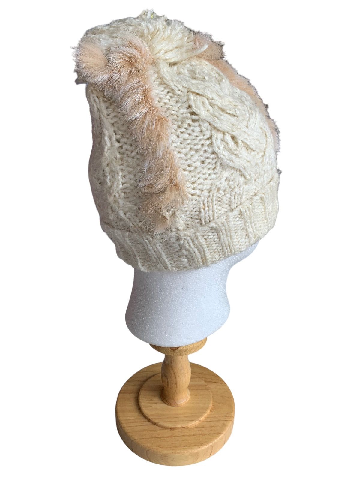 14th Addiction × Hysteric Glamour × Japanese Brand Punk Bondage Mohawk Style Mohair Fur Knitted Beanie Hat Size ONE SIZE - 9 Thumbnail