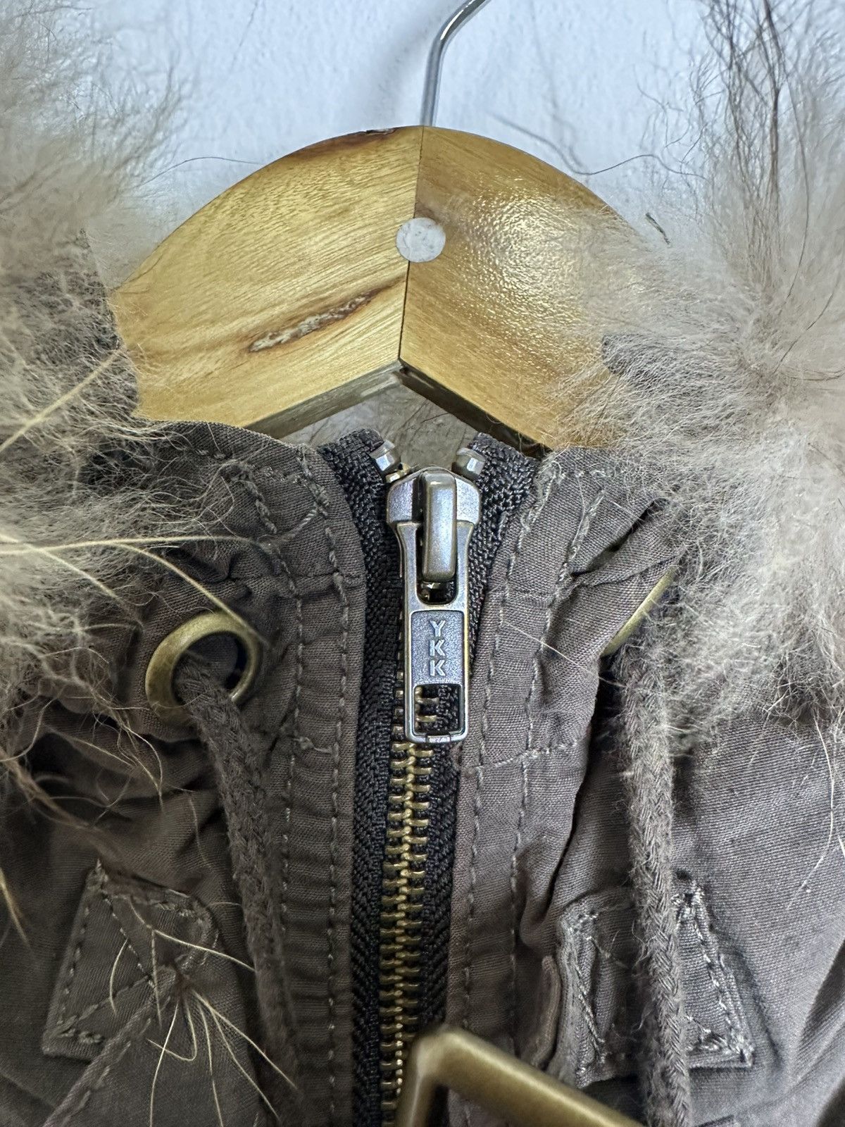 Le Grande Bleu (L.G.B.) 00’s Sorridere Multiple Pocket Fur Hoodie Parachute Jacket Size US M / EU 48-50 / 2 - 9 Thumbnail