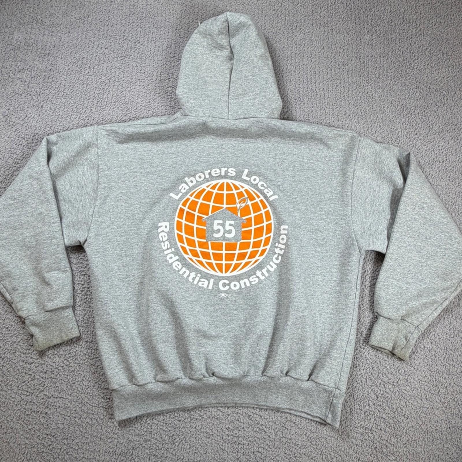 Other Vintage LiUNA Local 55 Laborers Mens XL Grey Hoodie Made USA Size US XL / EU 56 / 4 - 2 Thumbnail