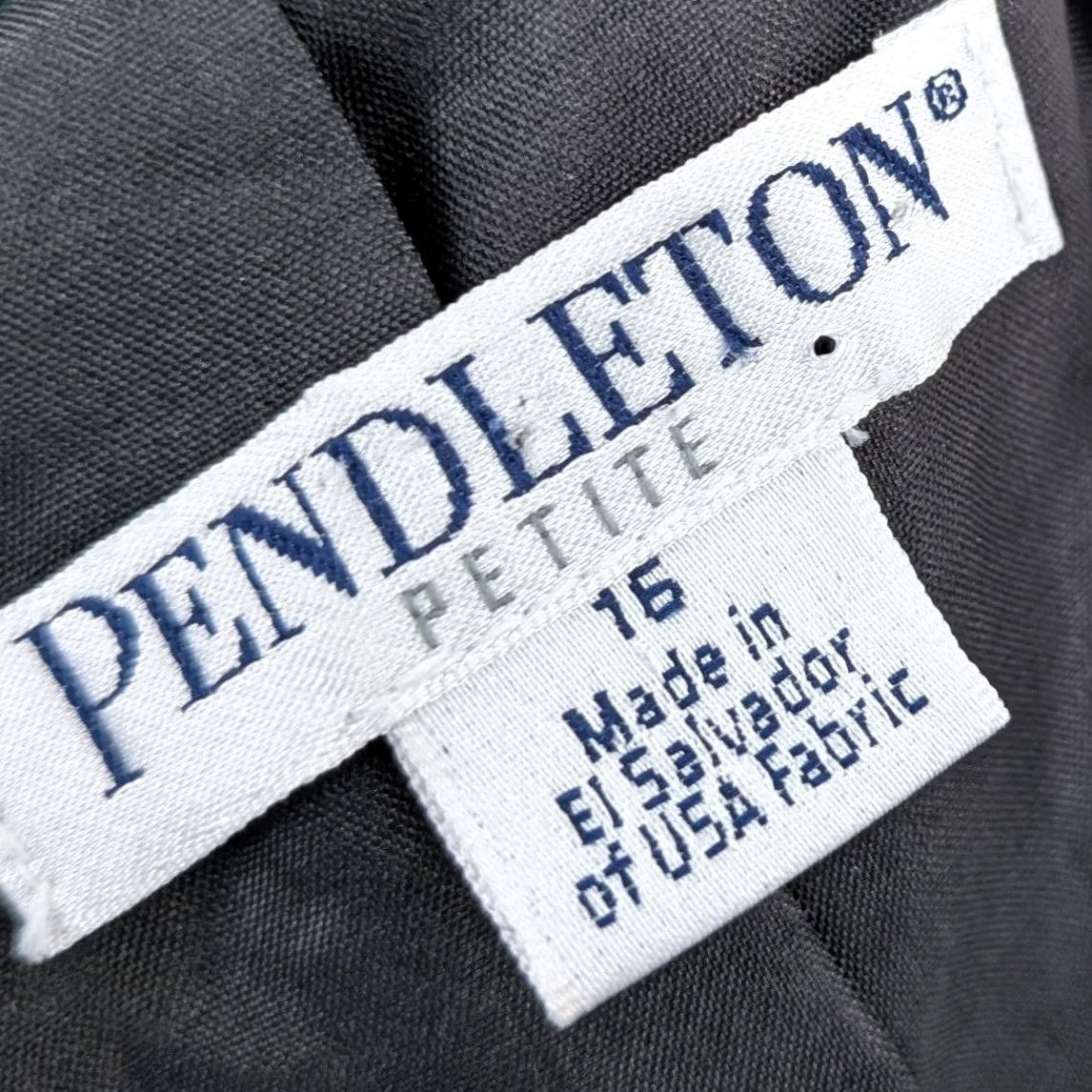 Pendleton Pendleton Petite 16 teal mohair wool boucle jacket button front winter coat Size XXL / US 16-18 / IT 52-54 - 2 Thumbnail