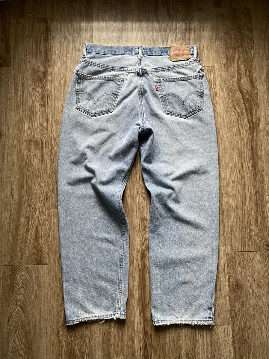 Levi's Vintage Y2K Levis 550 Distressed Denim Jeans Size US 34 / EU 50 - 2 Thumbnail