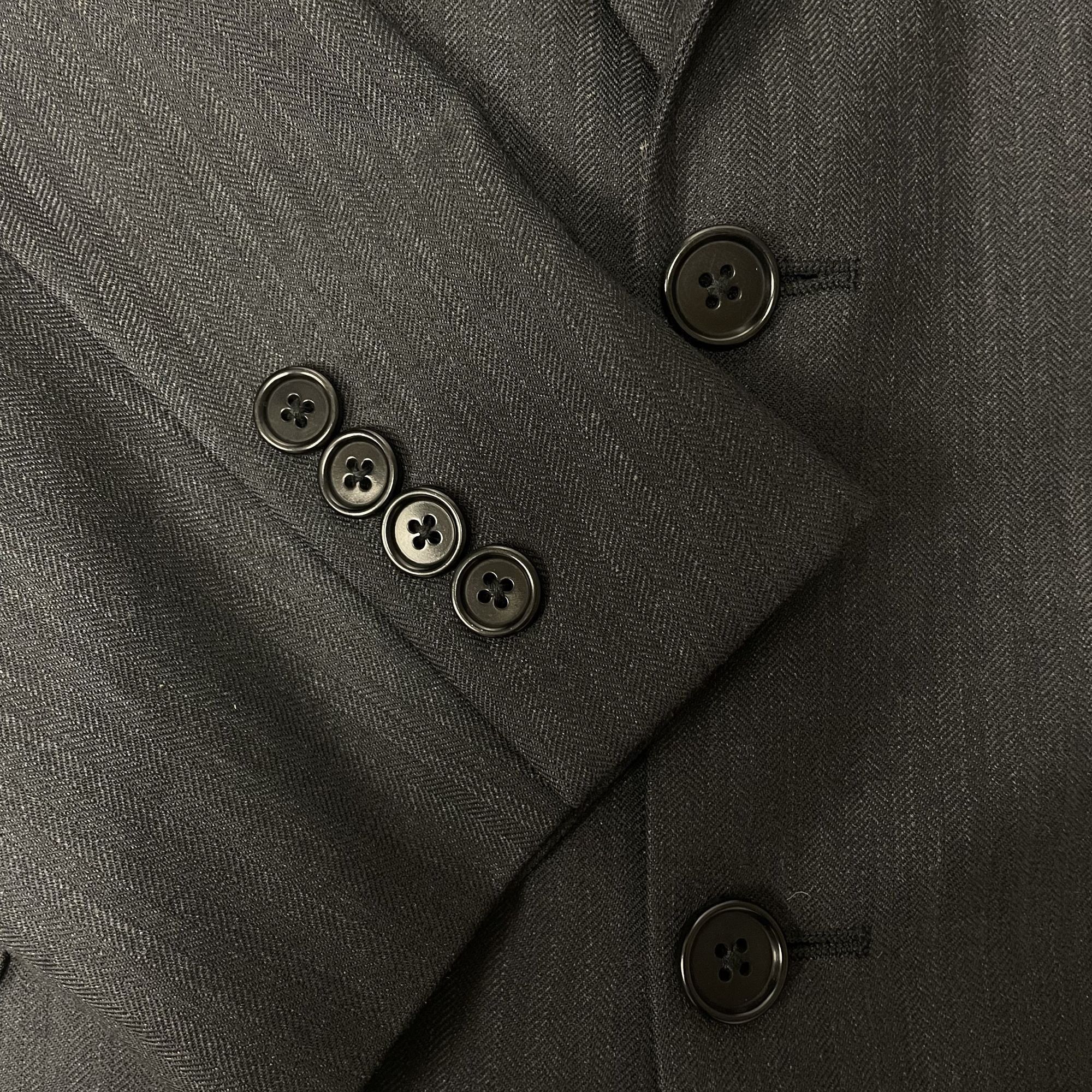 Brooks Brothers Brooks Brothers 346 Black HERRINGBONE Stretch Sport Coat Size 42R - 4 Thumbnail