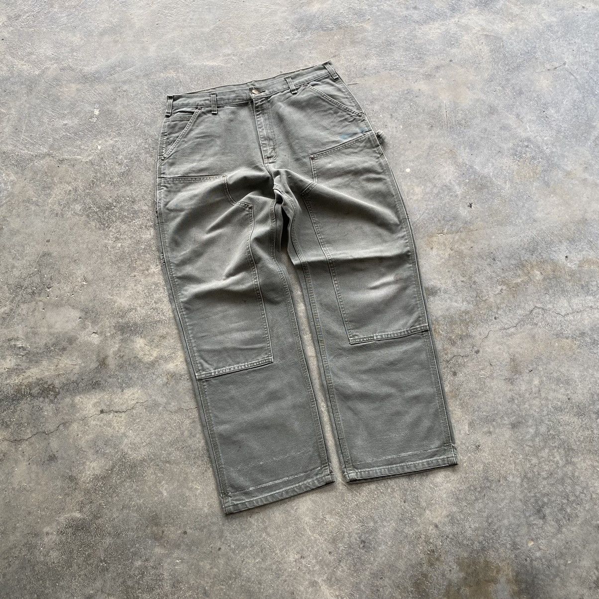 image of Carhartt Double Knee Moasy Oak Green in Mossy Oak, Men's (Size 34)