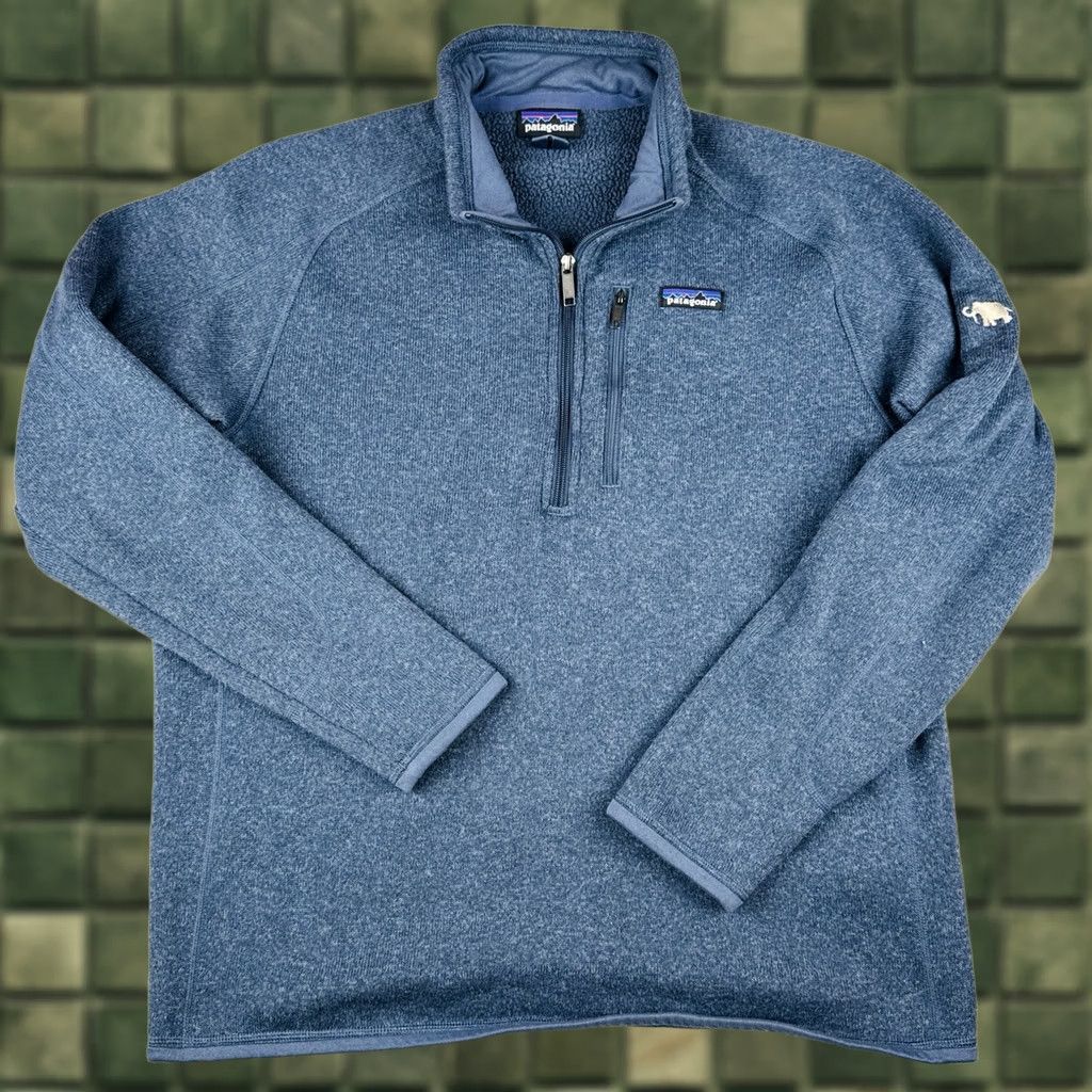 Patagonia Patagonia Better Sweater 1/4 Zip Fleece XL Mens Blue Logo Golf Pullover | 100% Polyester | Raglan Sleeves Size US XL / EU 56 / 4 - 1 Thumbnail