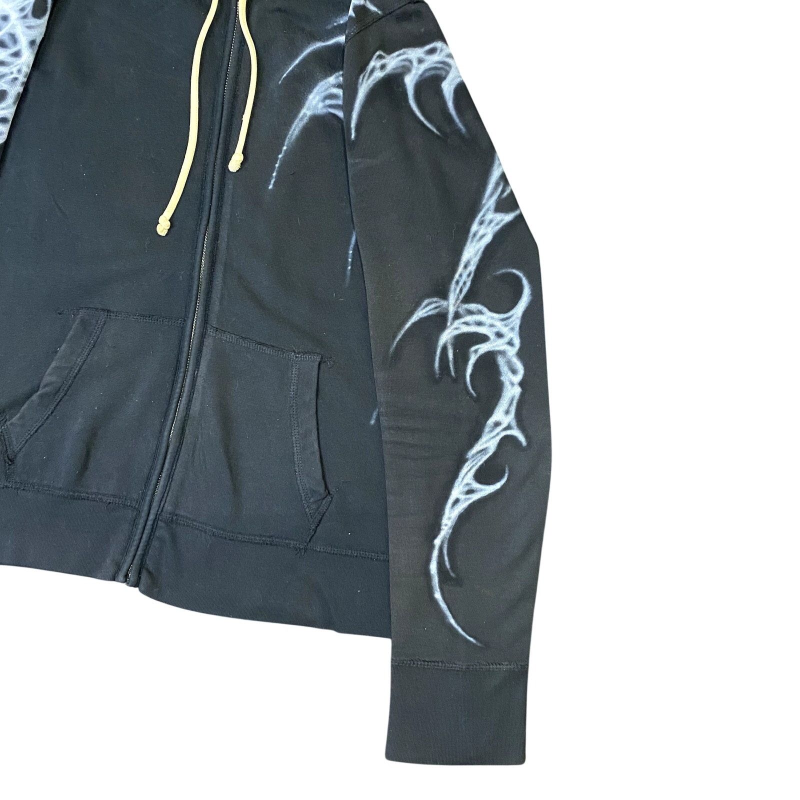 Mossimo Custom Airbrushed DIY Bio Orangic Art to Wear ZipUp Hoodie M Size M / US 6-8 / IT 42-44 - 10 Thumbnail