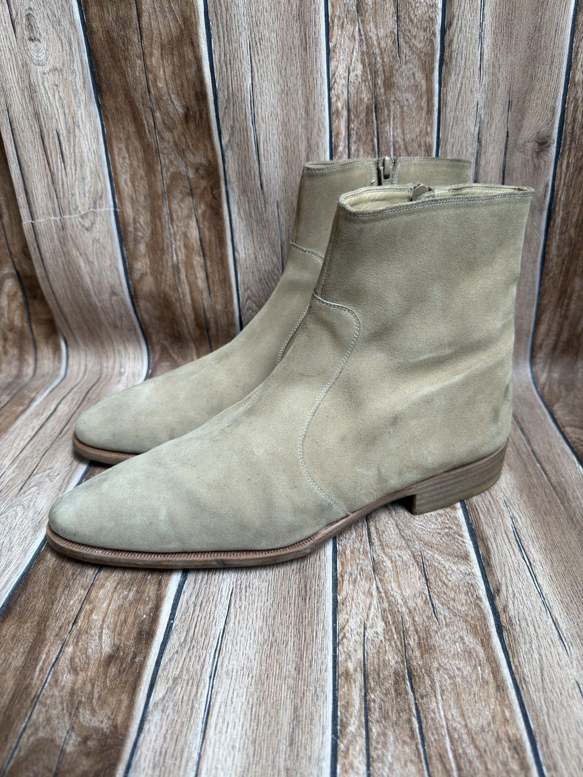 Saint Laurent Paris × Story Et Fall Tan side zip boots Size US 11 / EU 44 - 2 Thumbnail