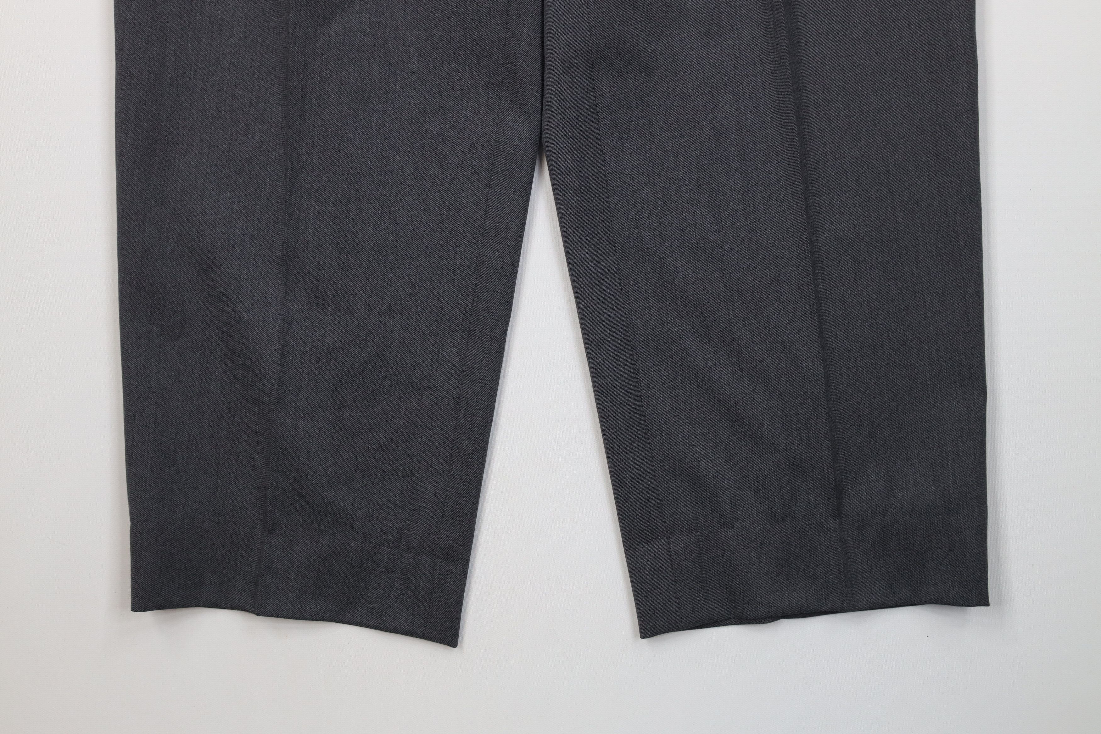 Vintage Vintage 90s Streetwear Wool Knit Wide Leg Chino Pants Gray Size US 34 / EU 50 - 4 Thumbnail