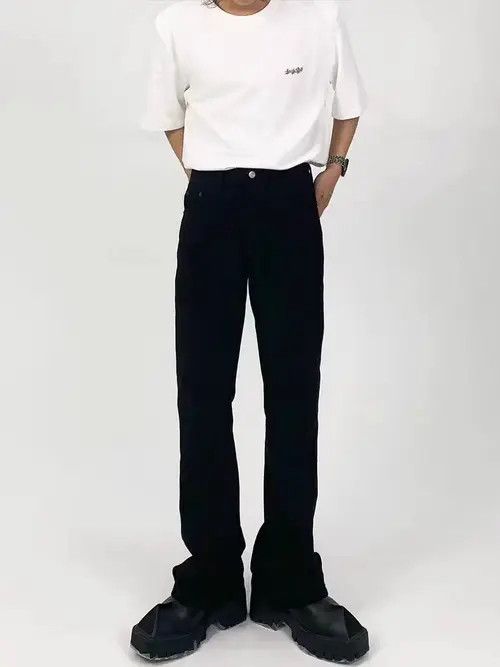 VIBE Washed nightfall black micro flare baggy jeans Size US 30 / EU 46 - 6 Thumbnail