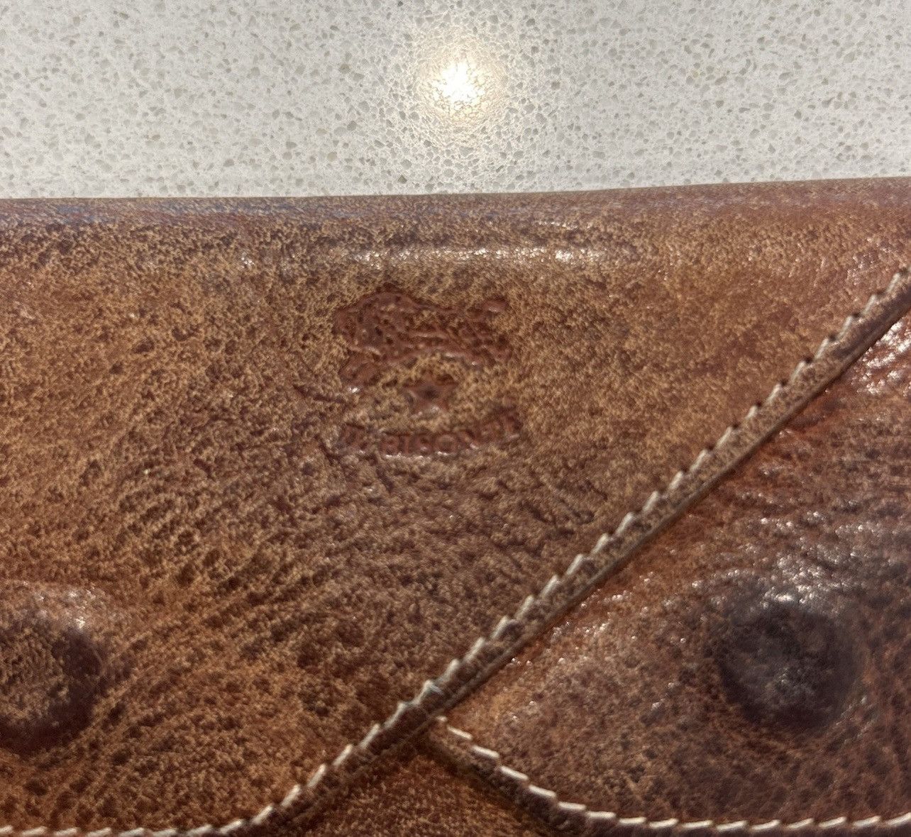 Il Bisonte Italian Leather Brown Coin, Card, Bills, Multi-Pocket Wallet Size ONE SIZE - 2 Thumbnail