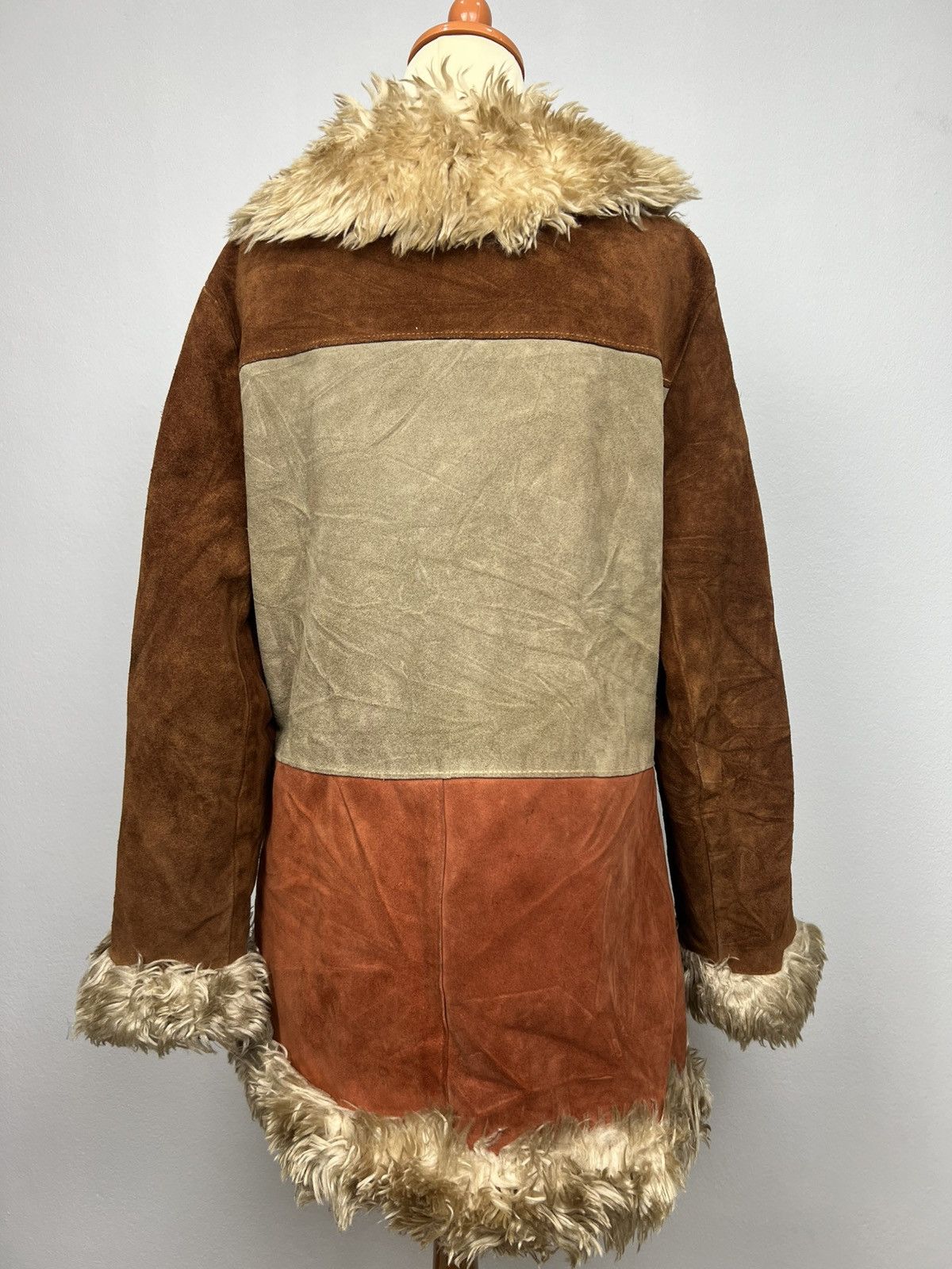 Vintage VINTAGE 70s Penny Lane Patchwork Suede Coat Size US M / EU 48-50 / 2 - 5 Thumbnail