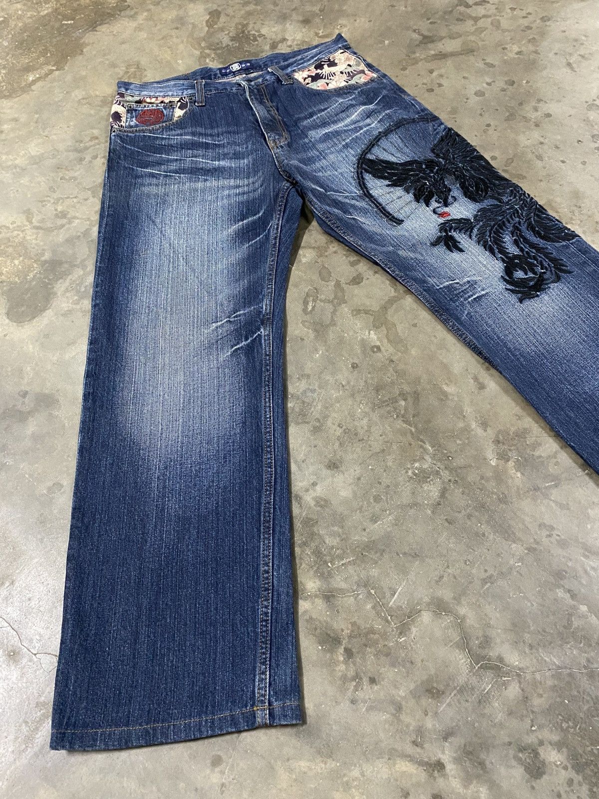 Hysteric Glamour × If Six Was Nine × Japanese Brand Japan Karakuri Embroidered Design Jeans @252 Size US 31 - 2 Thumbnail