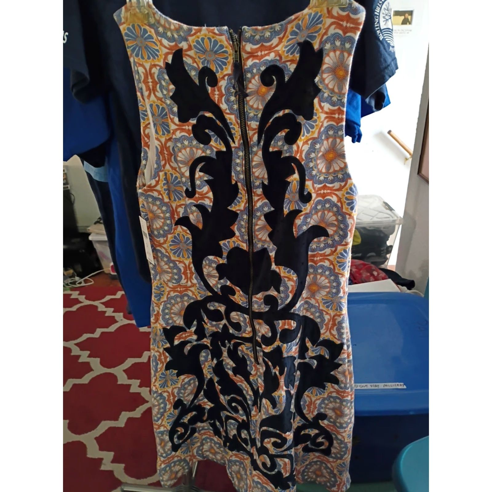 Anthropologie ANTHROPOLOGIE Vanessa Virginia Embroidered Tribal Floral Shift Dress Green Size 4 Size S / US 4 / IT 40 - 5 Thumbnail