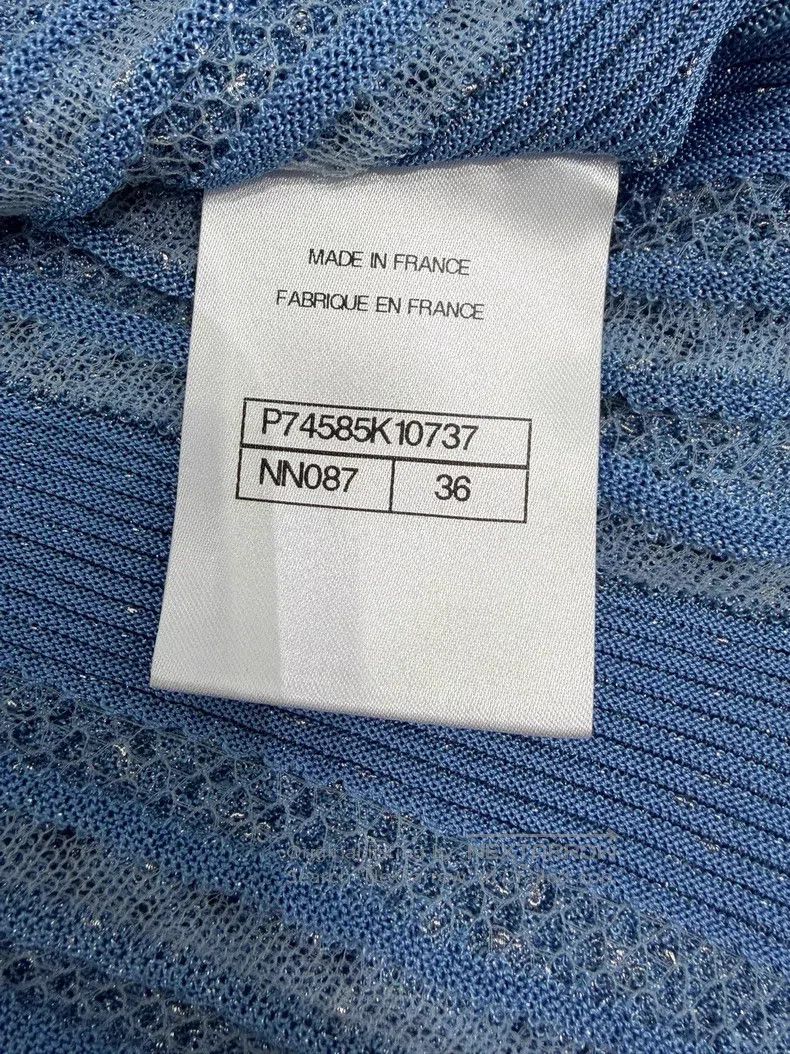 Chanel Chanel Lake blue knitted cardigan coat Size XS / US 0-2 / IT 36-38 - 5 Thumbnail