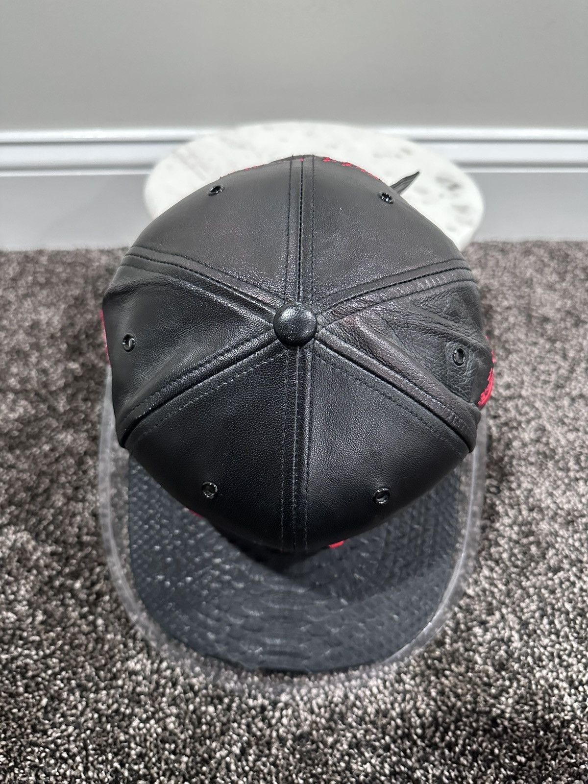 Just Don Just Don x Mitchell & Ness NHL Detroit Red Wings Leather Hat Size ONE SIZE - 5 Thumbnail