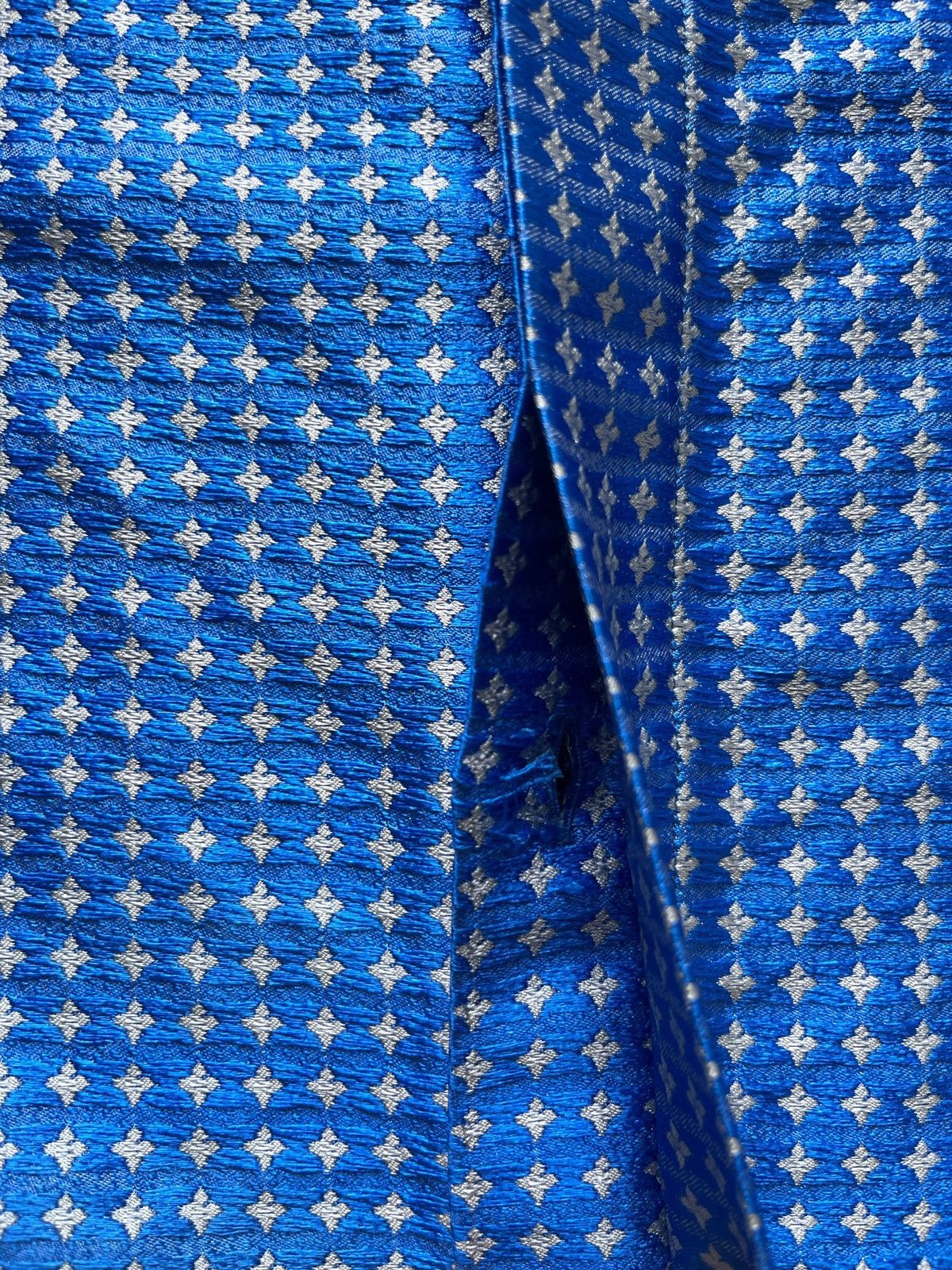 Haider Ackermann Haider Ackermann 2017 Silk Blue Jacquard Long Shirt SS17 Size US M / EU 48-50 / 2 - 12 Thumbnail