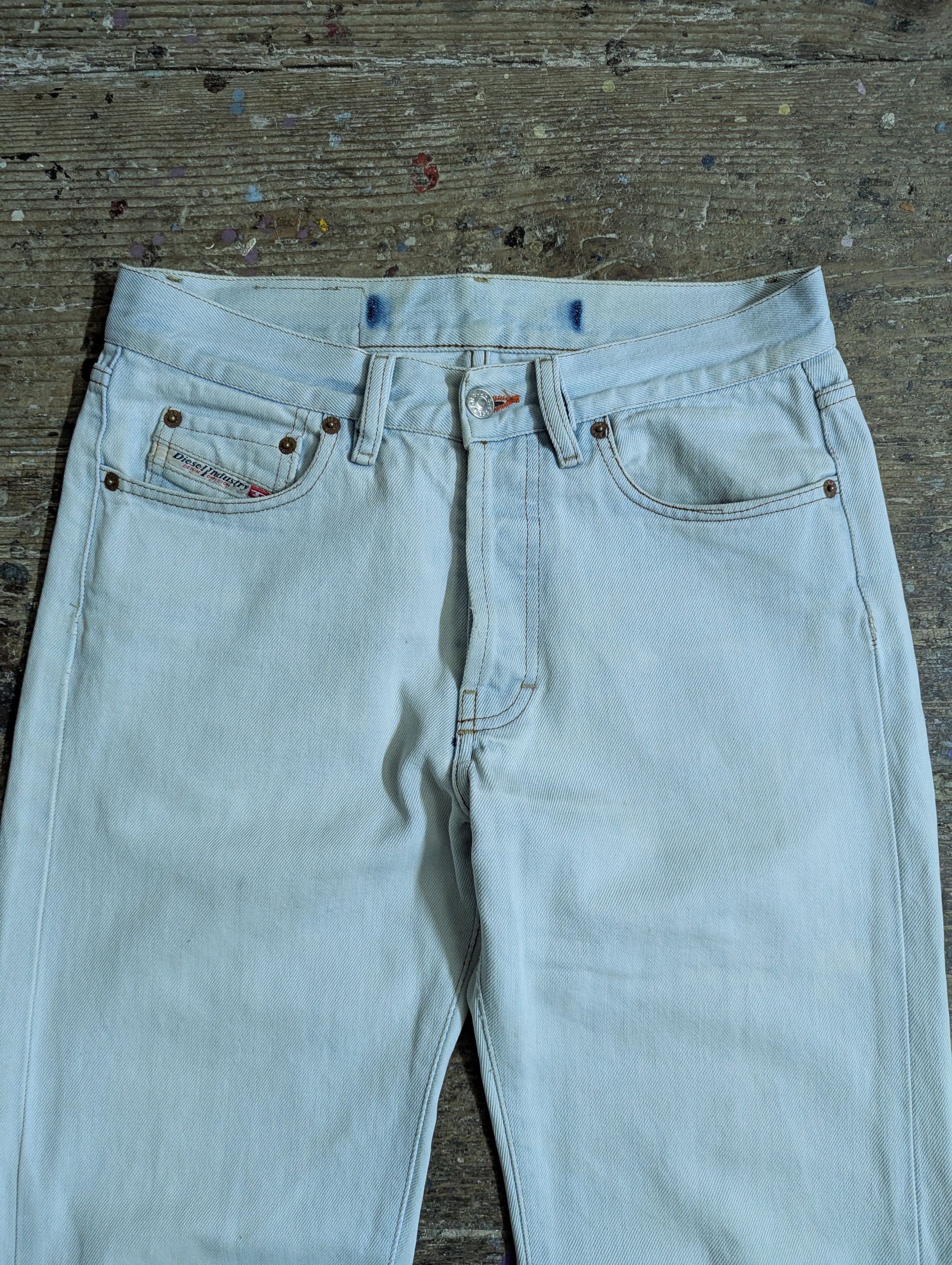Diesel Rare! 00s Diesel Bleached Released Cut Jeans Size US 30 / EU 46 - 3 Thumbnail