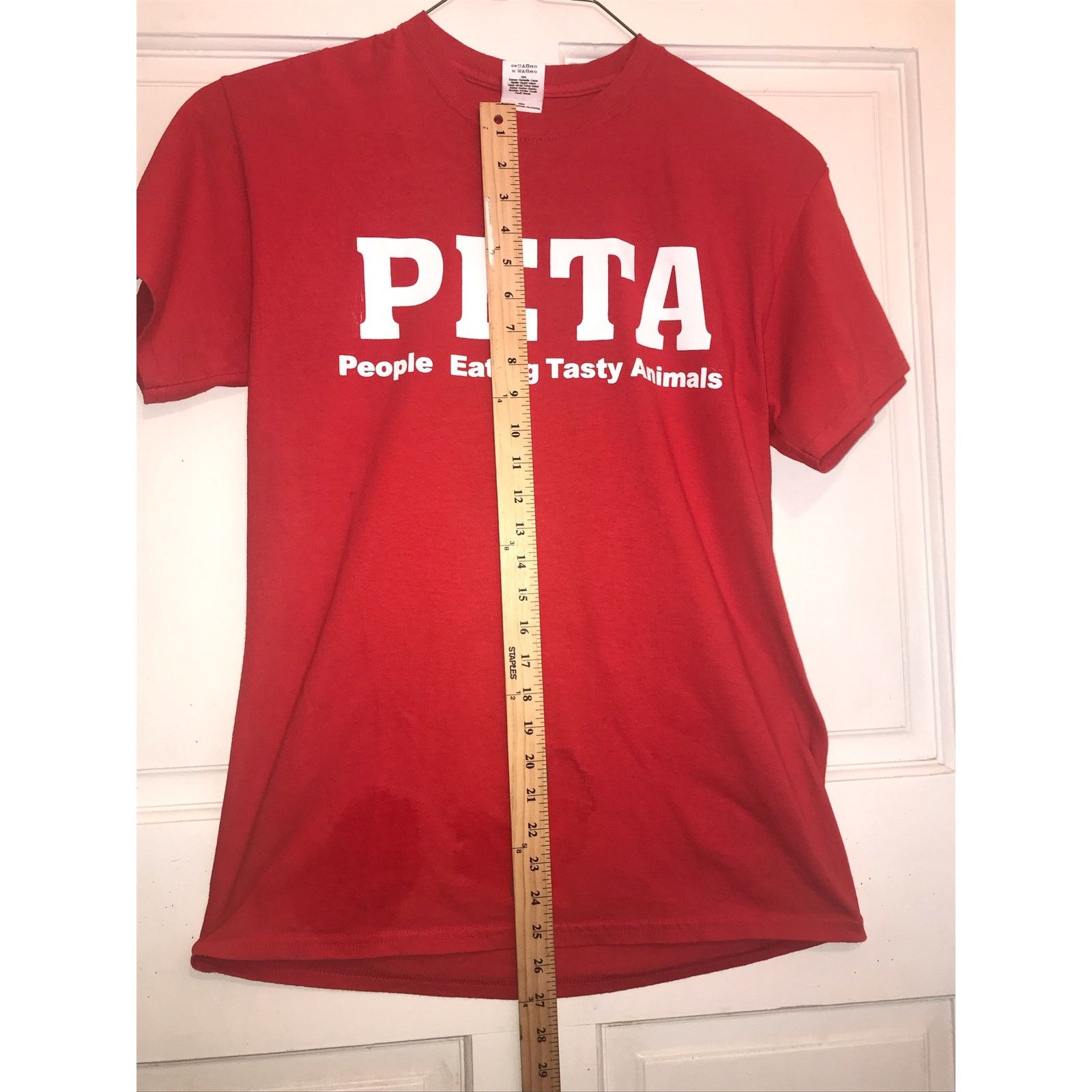 Gildan ARLINGTON JERKY PETA T-Shirt Men’s Adult M Red Short sleeved Size US M / EU 48-50 / 2 - 7 Thumbnail