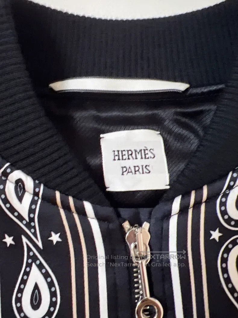 Hermes Hermes Black mulberry silk zip-up jacket Size XS / US 0-2 / IT 36-38 - 4 Thumbnail