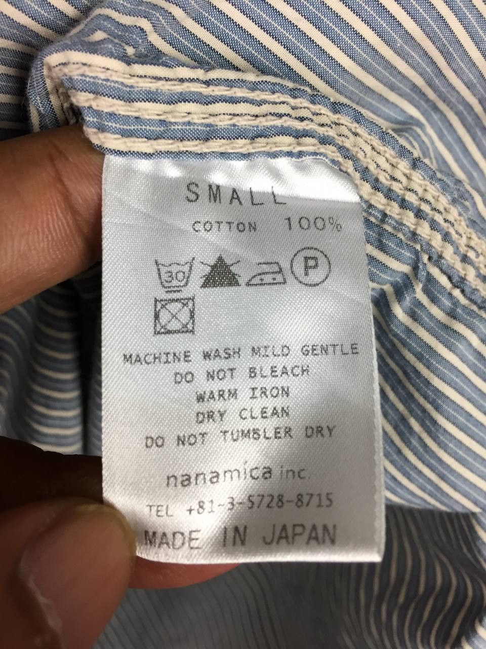 Nanamica Nanamica Japanese Brand Striped Button Up Shirt Size US S / EU 44-46 / 1 - 11 Thumbnail