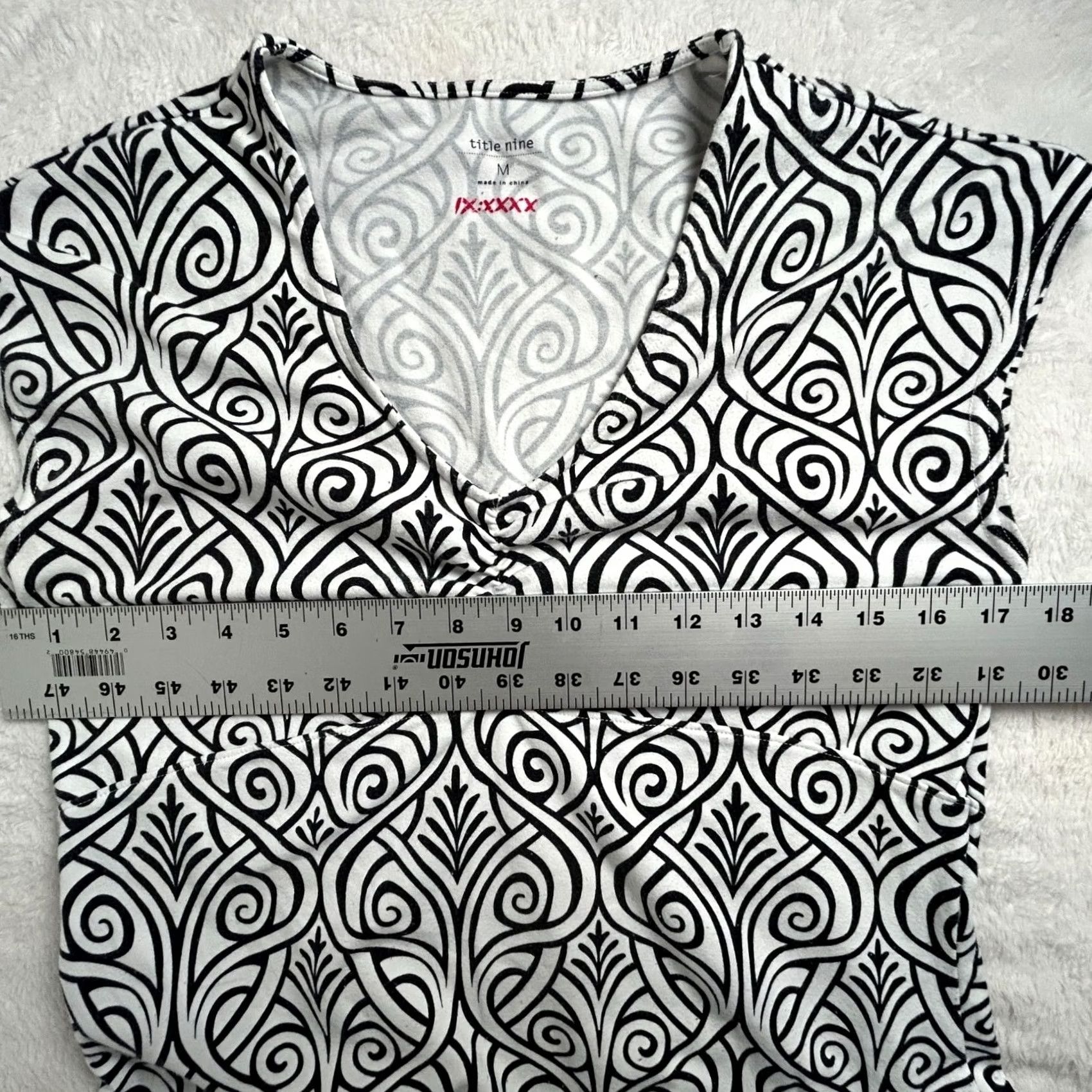 Vintage Title Nine Womens Cap Sleeve Black & White Printed Active Dress Medium Stretch Size M / US 6-8 / IT 42-44 - 6 Thumbnail