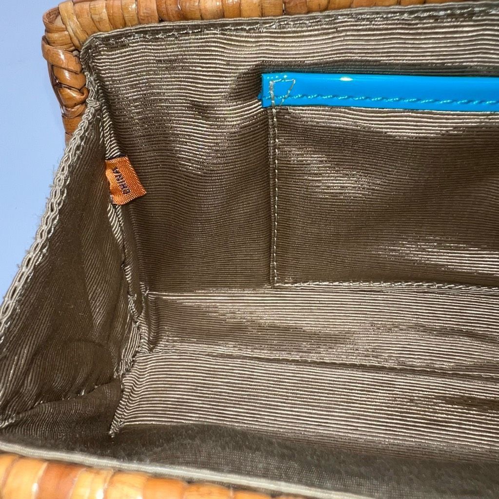 Tory Burch Tory Burch Patent Leather and Wicker Snap Closure Clutch Bag **see photos and description Size ONE SIZE - 11 Thumbnail