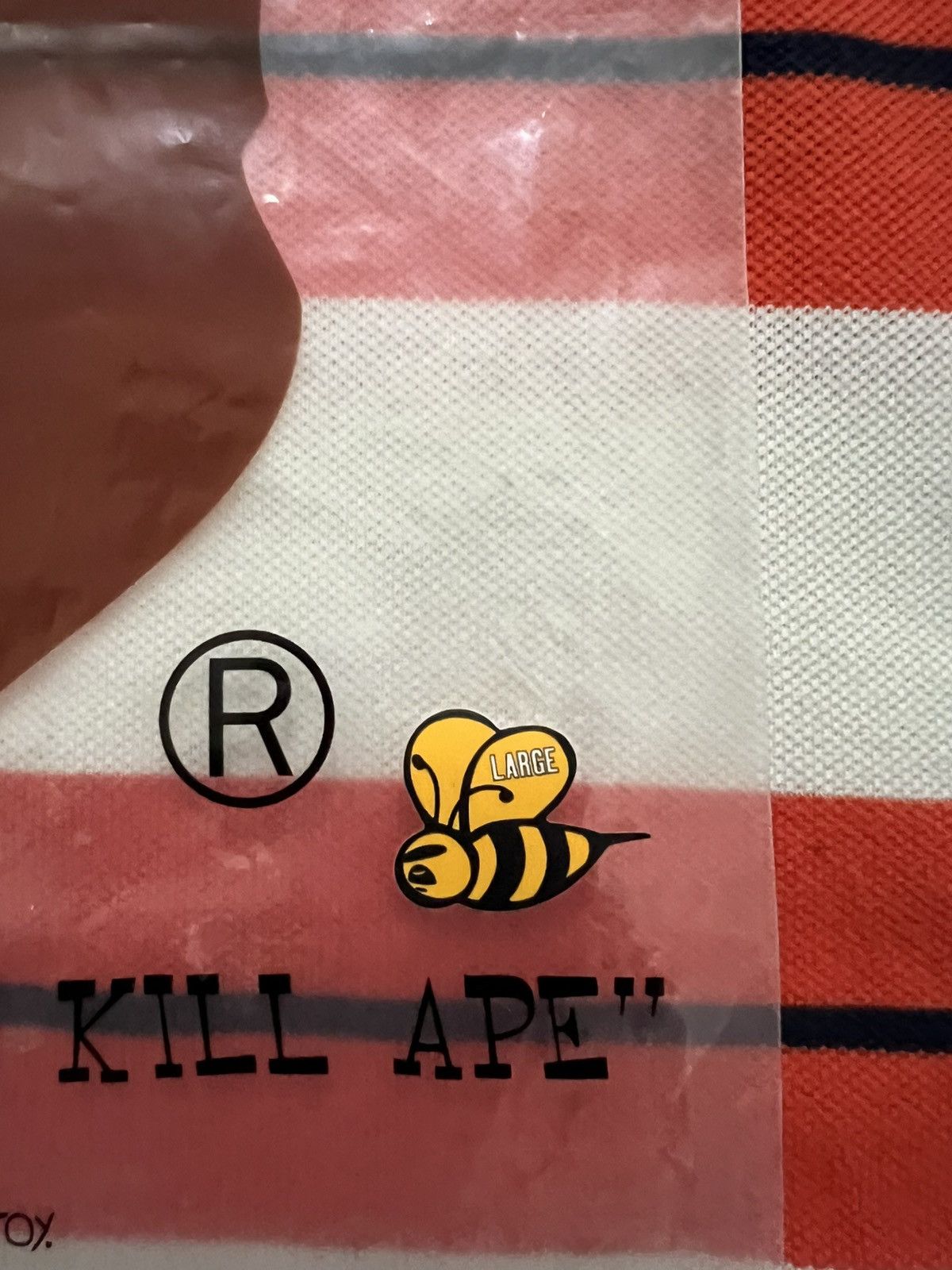Bape BAPE A Bathing Ape Striped Polo (w/ Original Bag) Size US M / EU 48-50 / 2 - 8 Thumbnail