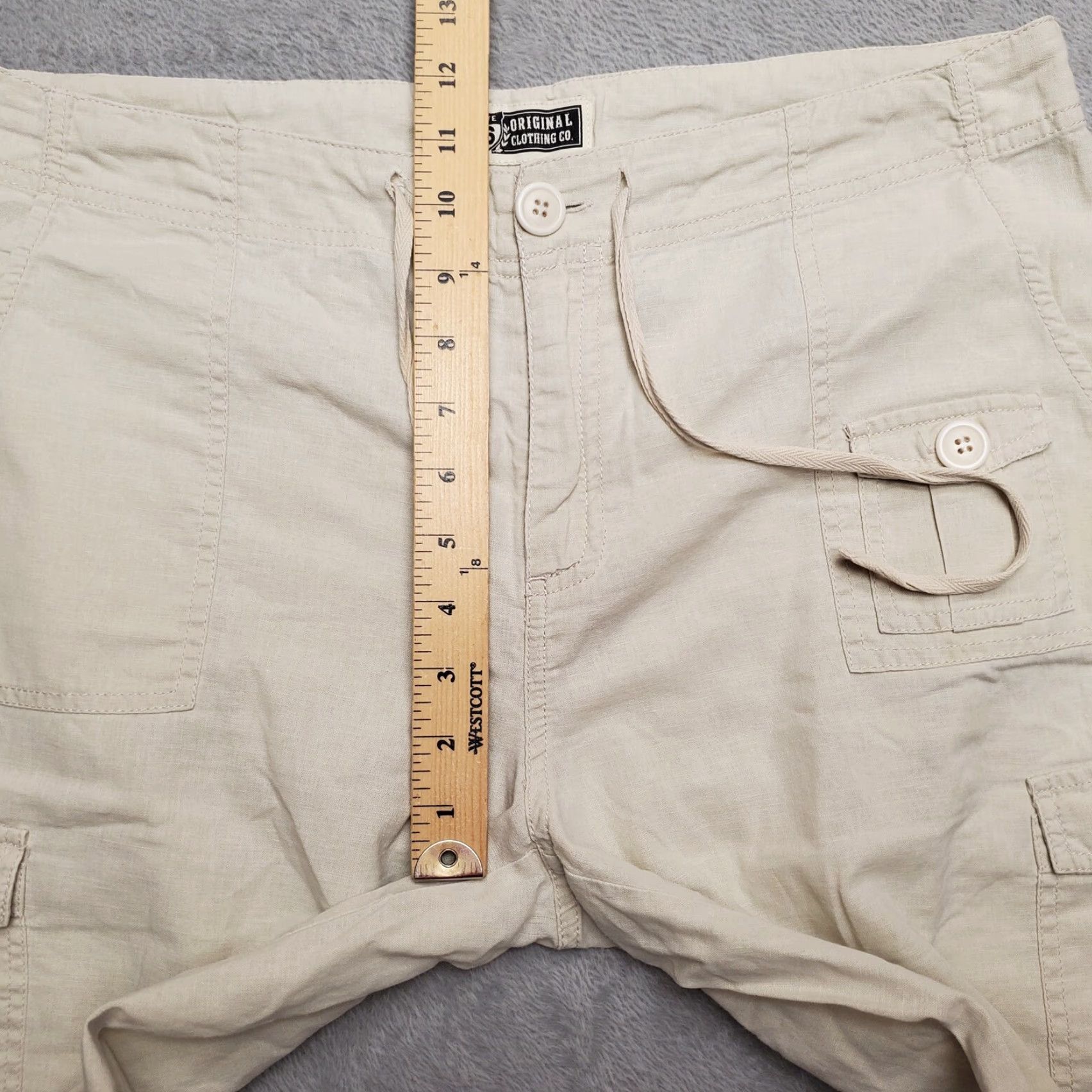 Route 66 Linen Pants Women 10 Beige Draw Strings Cargo Pocket Skimmer Route 66 Casual Cropped Pants Womens Beige Route 66 Linen Pants** Size 32" / US 10 / IT 46 - 7 Thumbnail
