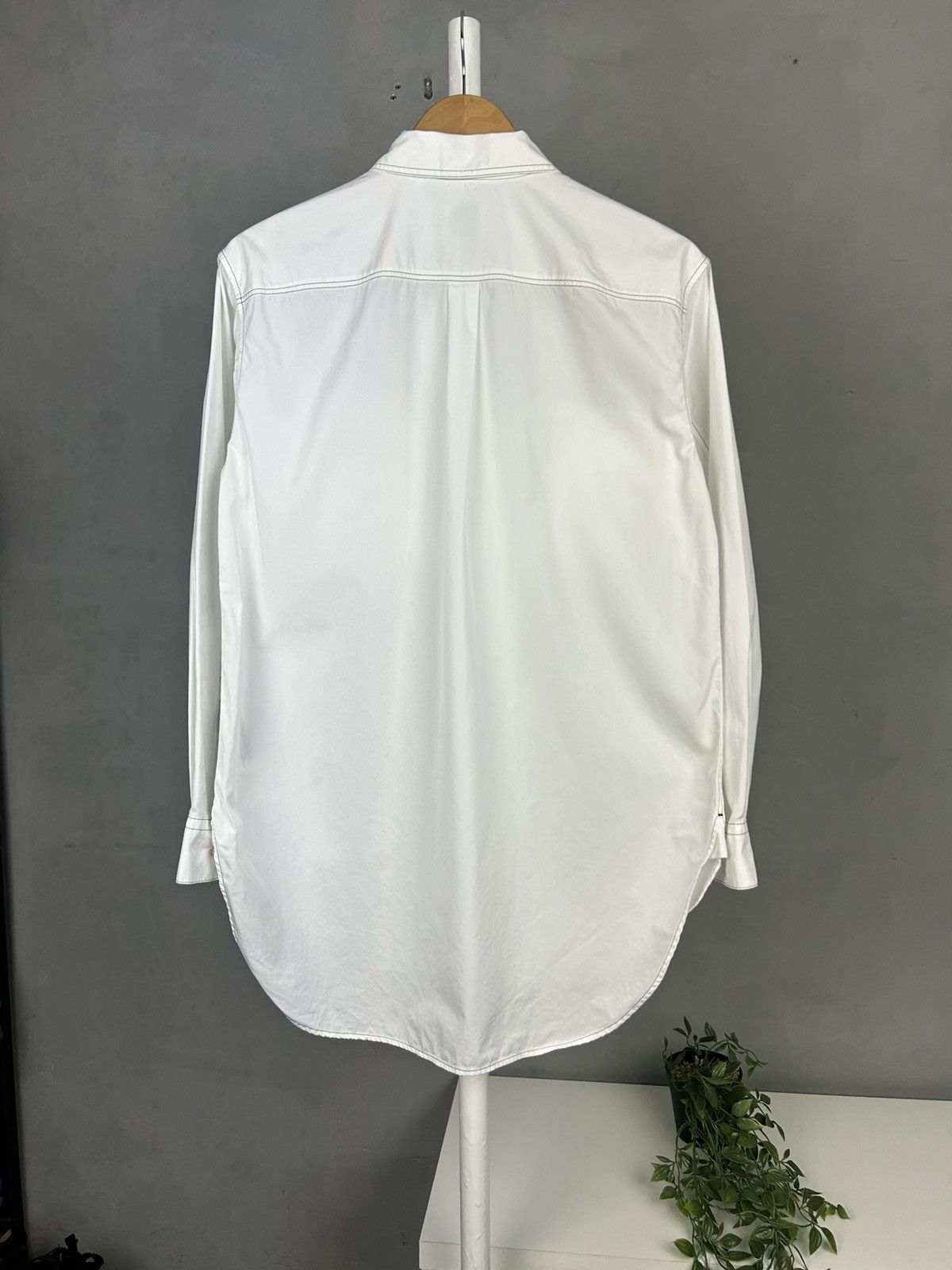 Burberry Burberry White Button Down Shirt Contrast Stitch Logo Tape Size XS / US 0-2 / IT 36-38 - 7 Thumbnail