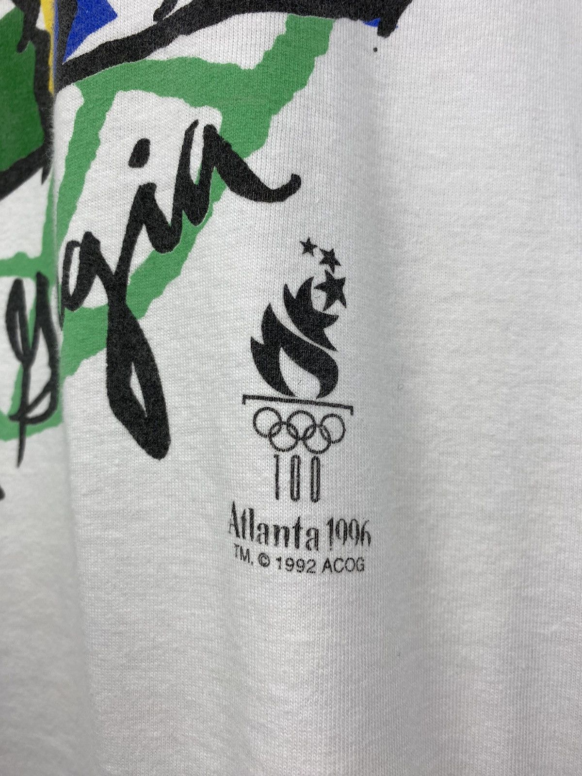 USA Olympics Vintage Atlanta 1996 Olympic Games Y2K T Shirt Tee Starter Size US L / EU 52-54 / 3 - 3 Thumbnail