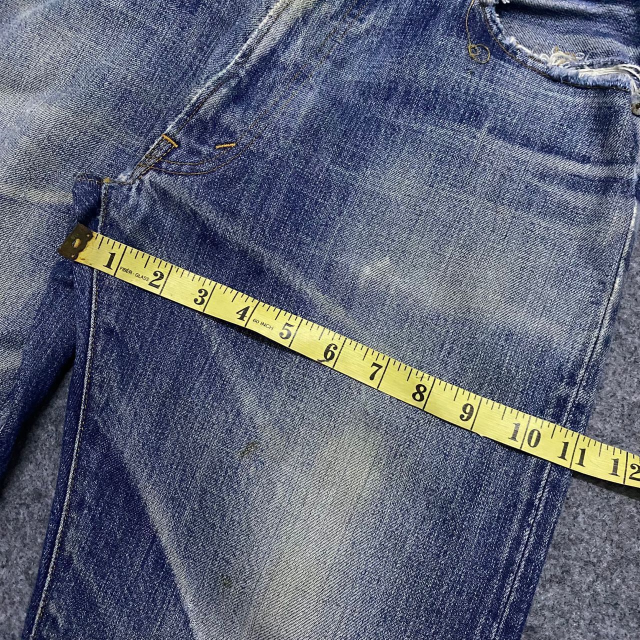 If Six Was Nine Vintage Standard California Selvegde Distressed Denim Size US 32 / EU 48 - 4 Thumbnail