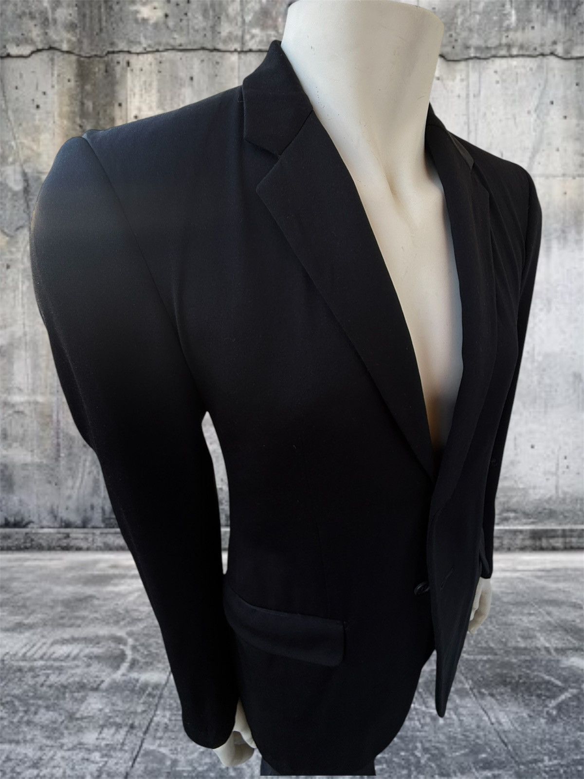 Prada Slim Fit Black Blazer Sport Jacket –Nylon Cotton Mix Size 36R - 2 Thumbnail